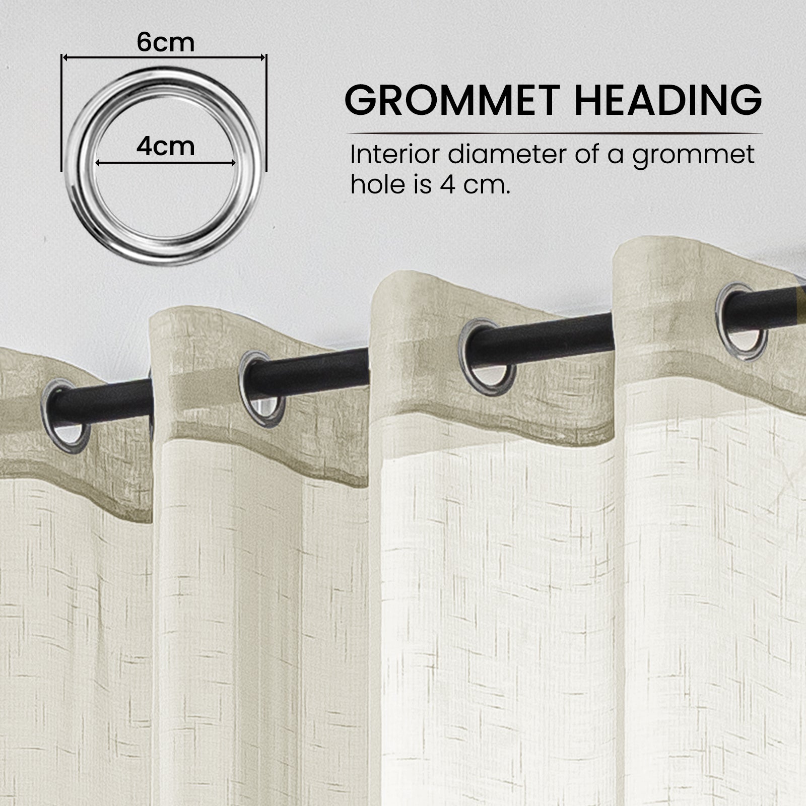 Ystyle 2 Panels Set, Linen-Effect Indoor Curtains, 70x240 cm, Living Room Window Curtains with Cross Weave, Kitchen Voile Curtains with Rod Pocket, Modern Lightweight Bedroom Curtains