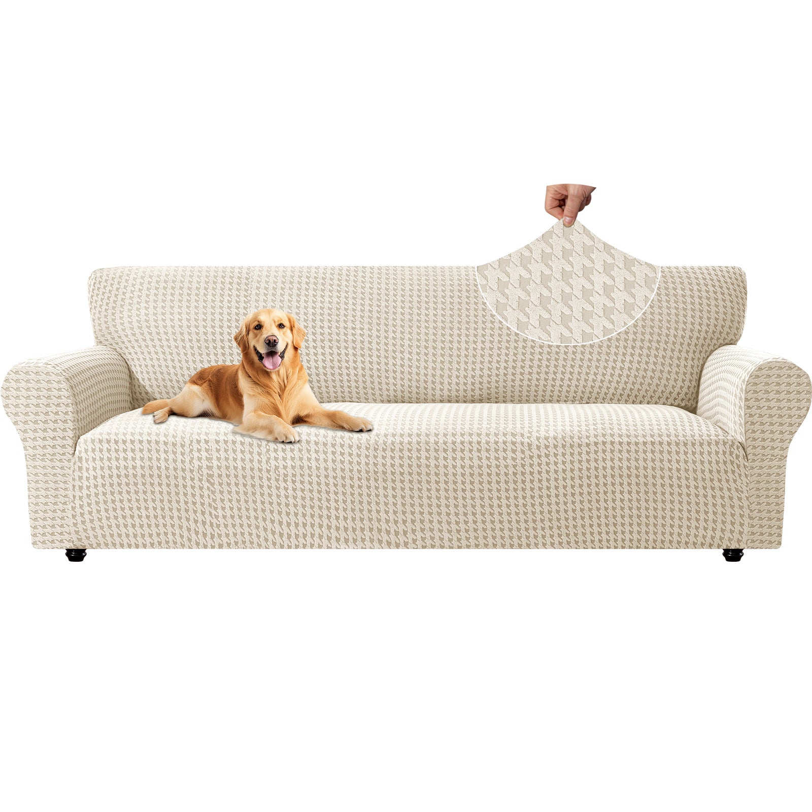Ystyle Stretch 4 Seater Sofa Cover with New Pattern Anti Slip-YSTYLE