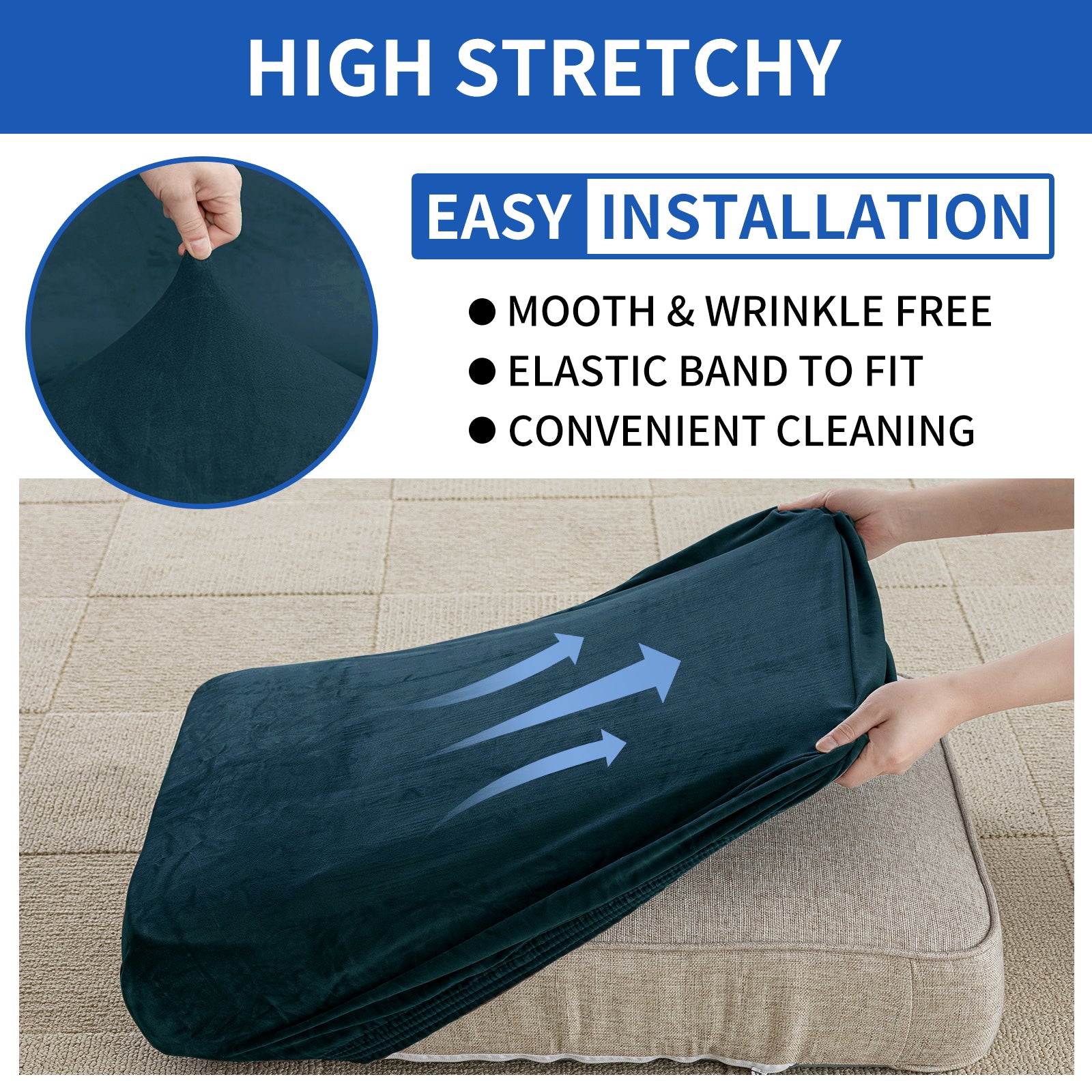 YSTYLE Samt-Stretch-Sofaschoner 2-sitzig Anti-Rutsch