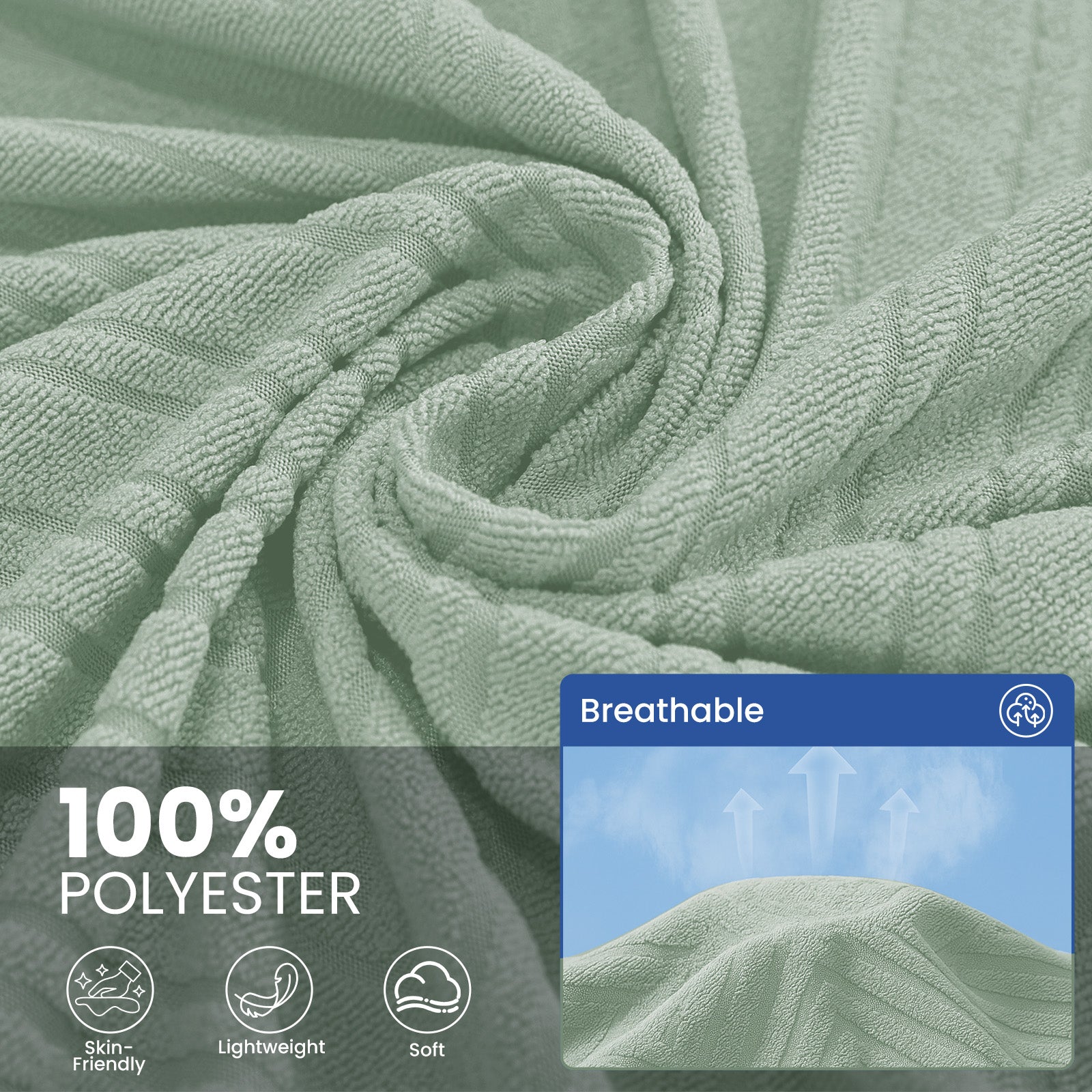 Ystyle 3 Seater Sofa Cover, 180x340 cm, Anti-Claw Protection, Soft Universal Sofa Cover, Anti-Dust, Large Size Modern Washable Sofa Throw