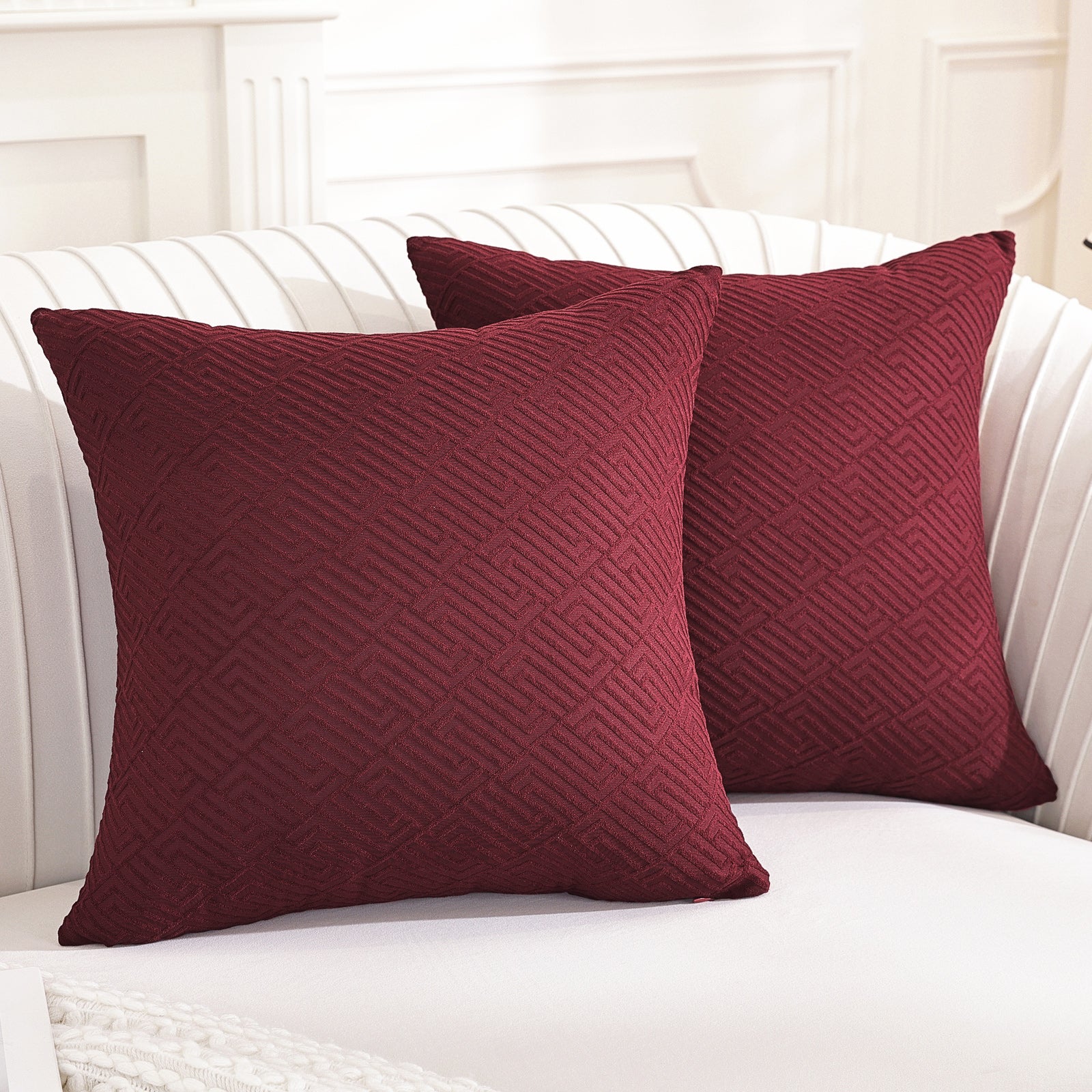 YSTYLE Pack of 2 Corduroy Decorative Throw Pillow Covers 18x18 Inch
