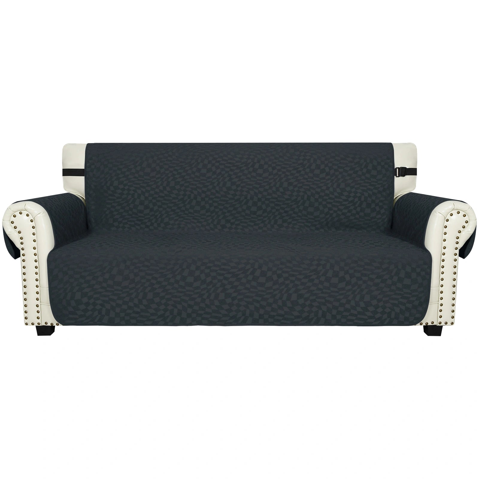 YSTYLE 3 Seater Sofa Cover with Side Pockets Anti Slip-YSTYLE