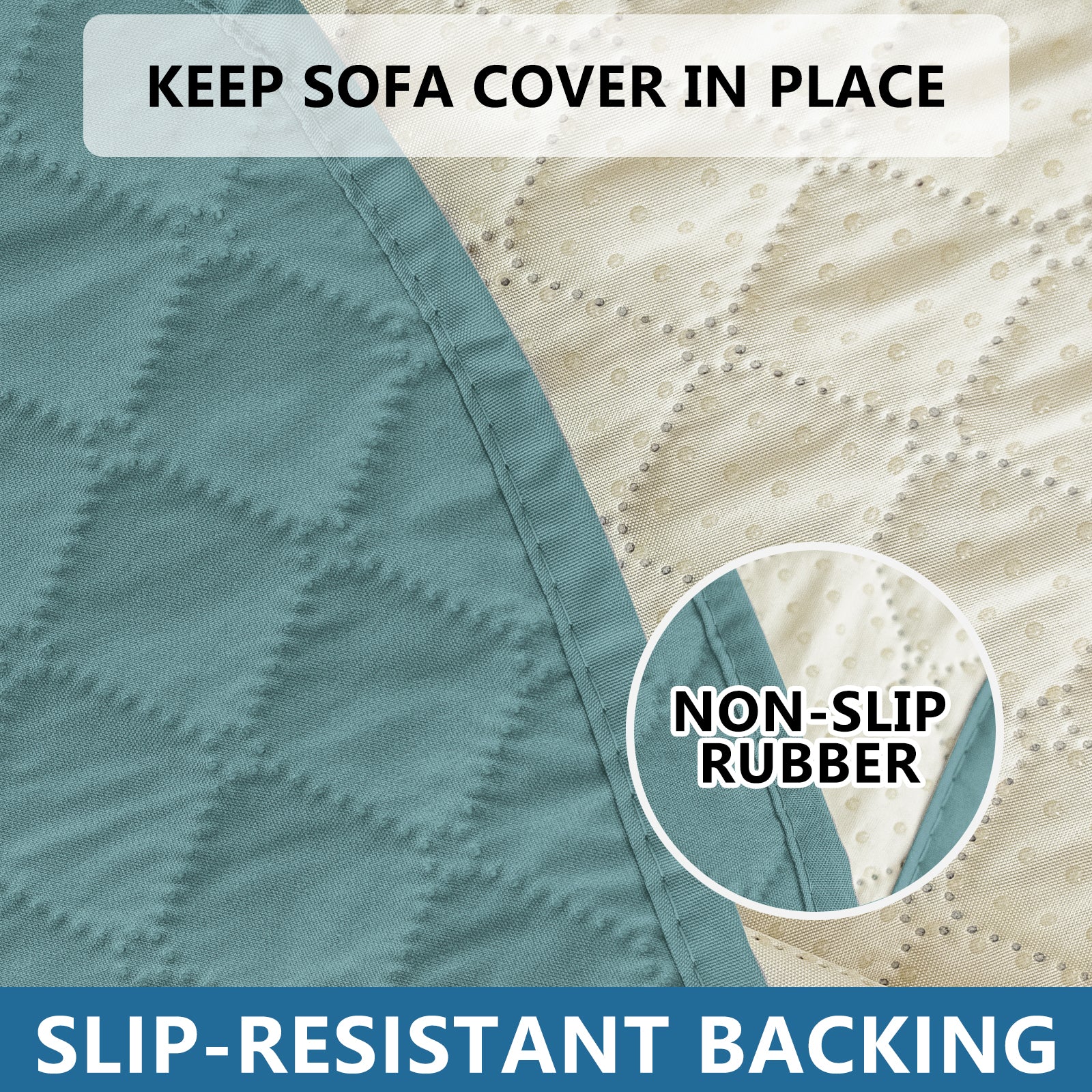 Copertura per divano impermeabile YSTYLE per 3 posti con braccioli, antiscivolo