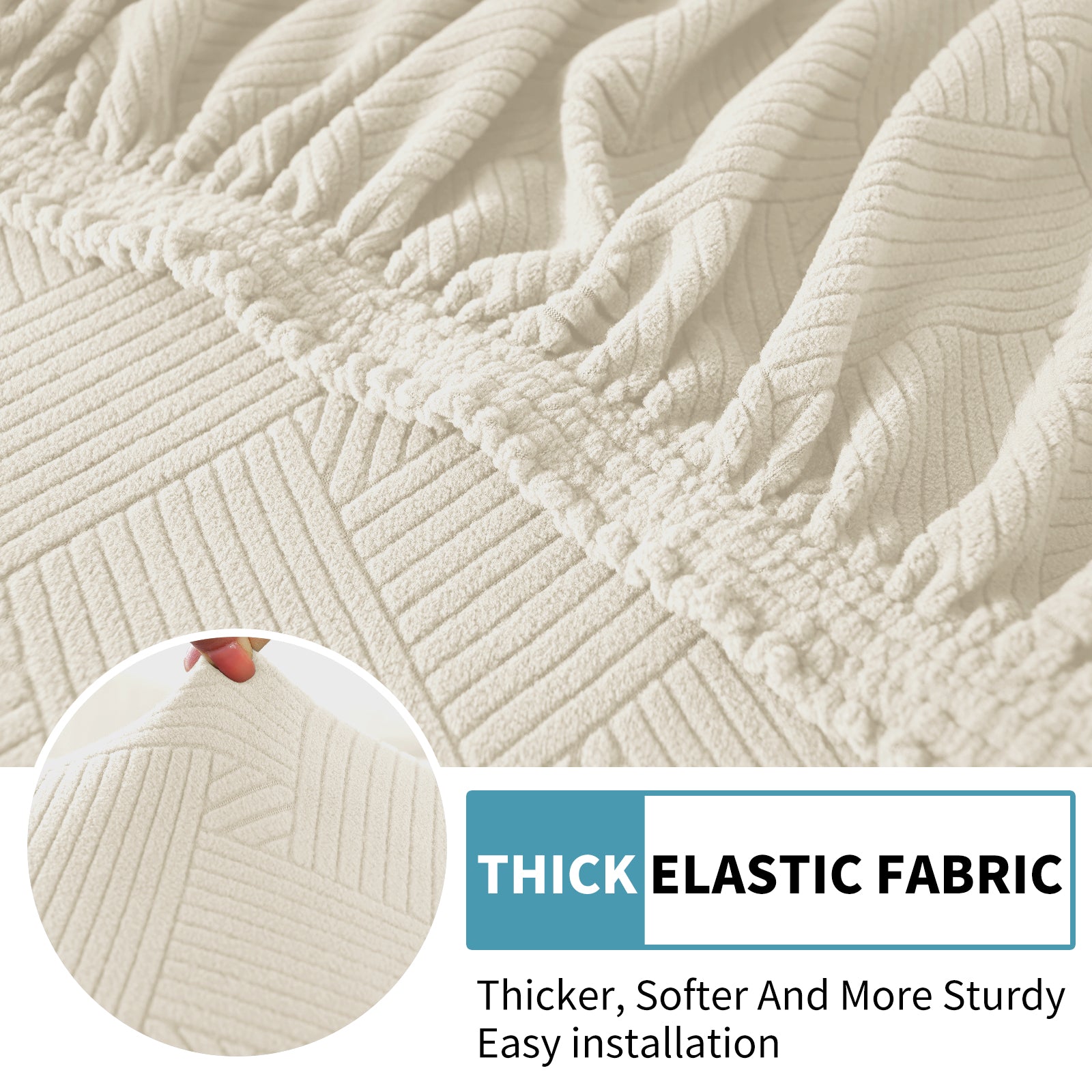 YSTYLE Coprisedile elastico per divano chaise longue anti-scivolo