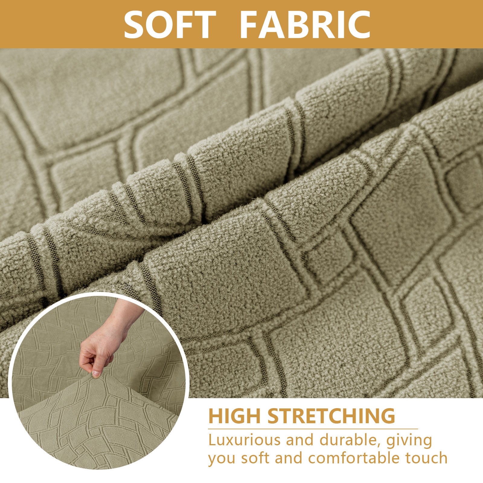 Ystyle 2-Piece Chair Covers with Backrest, Elastic Living Room Kitchen Chair Slipcovers, Soft Comfortable Anti-Scratch Chair Covers, Easy to Clean and Durable, Washable Removable