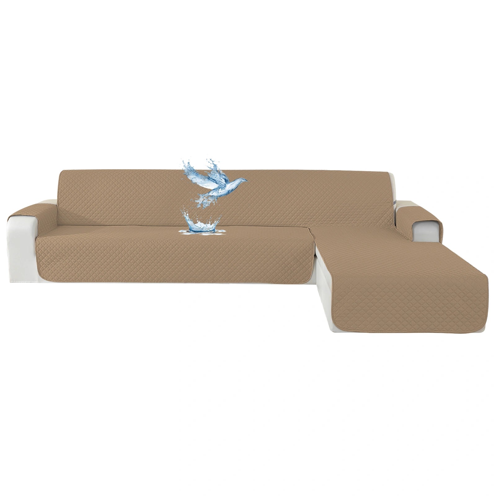 YSTYLE Waterproof L Shape Sofa Cover 4 Seater Reversible Peninsula-YSTYLE