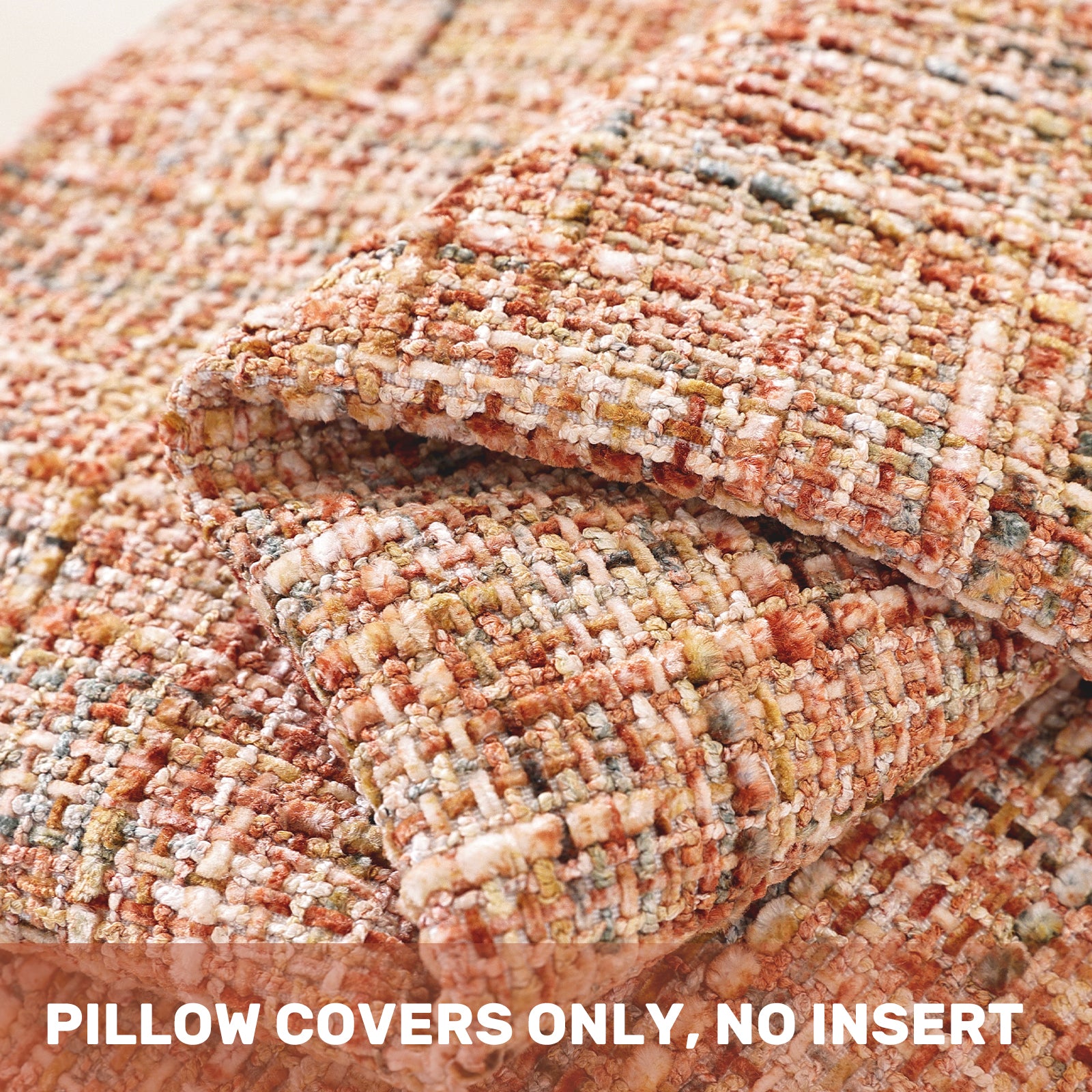 Ystyle Chenille Sofa Cushion Covers 45 x 45 cm, 2 Pieces, Soft Durable Cushion Cover, Sofa Cushion Cover with Corazón Shape, Elegant Decorative Pillowcase Living Room