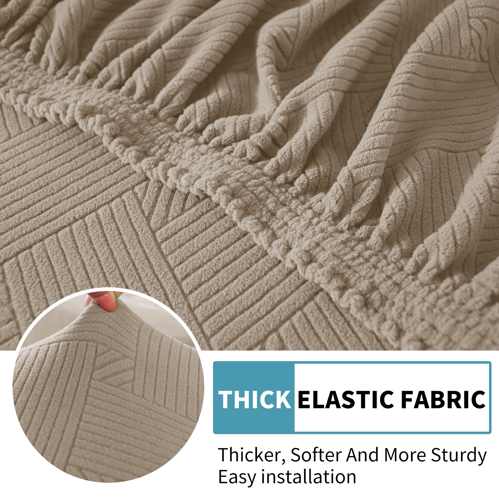 YSTYLE Coprisedile elastico per divano chaise longue anti-scivolo