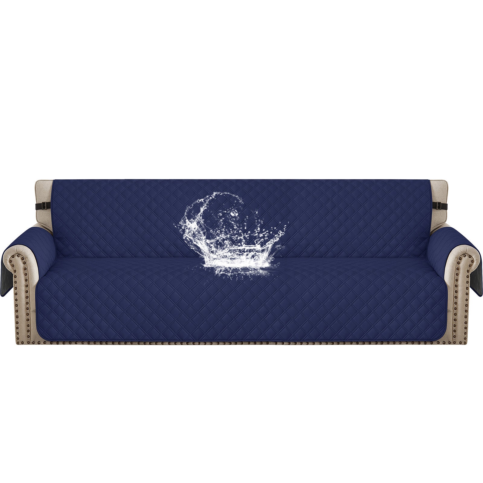 Ystyle 100% Waterproof 4 Seater Sofa Cover with Side Pockets