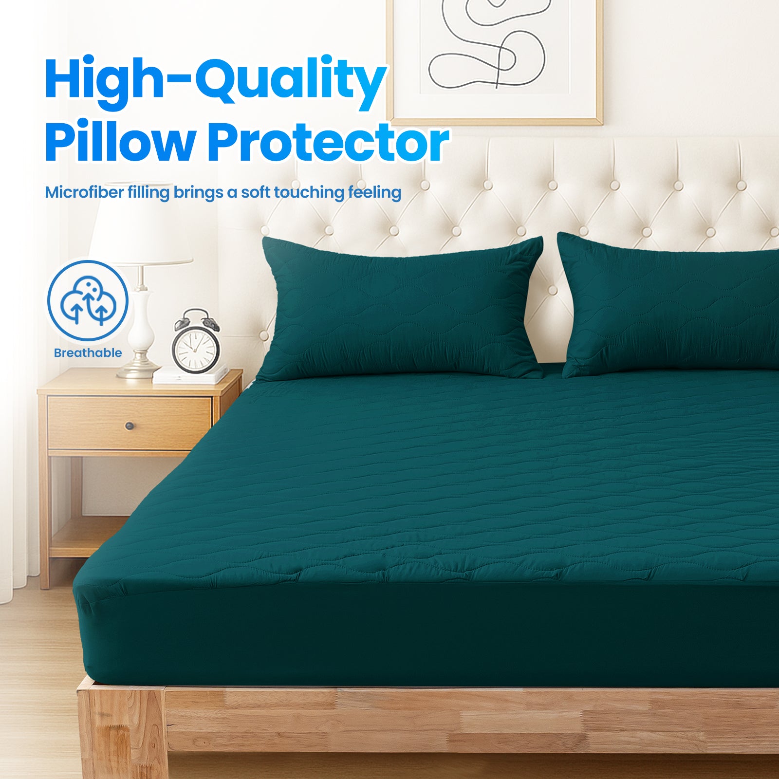 YSTYLE 2 Waterproof Pillowcases 50x80cm Breathable Anti Mite-YSTYLE