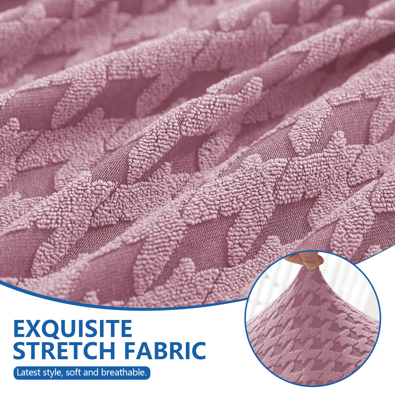 Ystyle 2-Piece Chair Covers with Backrest, Elastic Living Room Kitchen Chair Slipcovers, Universal Stretch Dining Chair Covers, Modern Cat-Scratch Resistant Chair Protectors