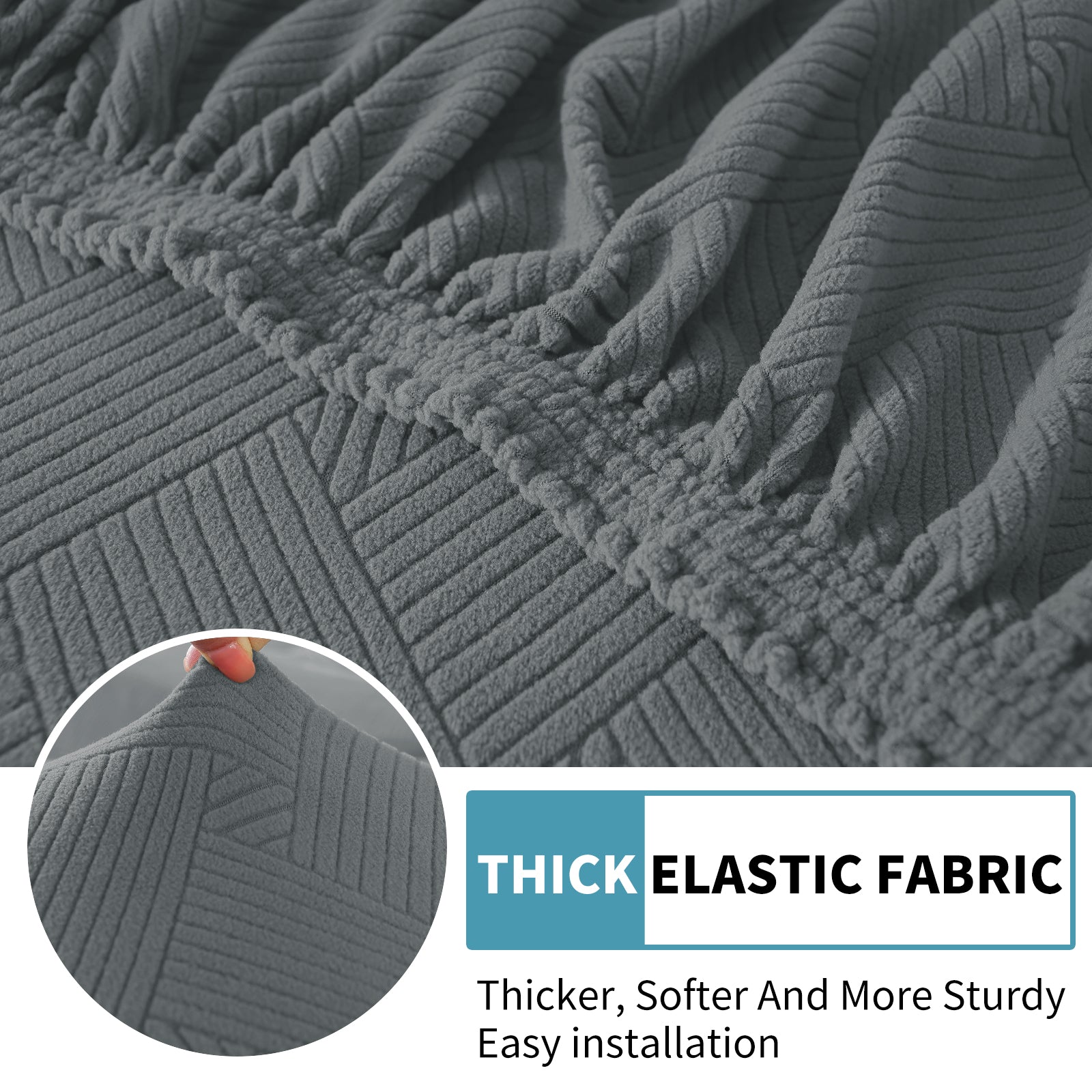 YSTYLE Coprisedile elastico per divano chaise longue anti-scivolo