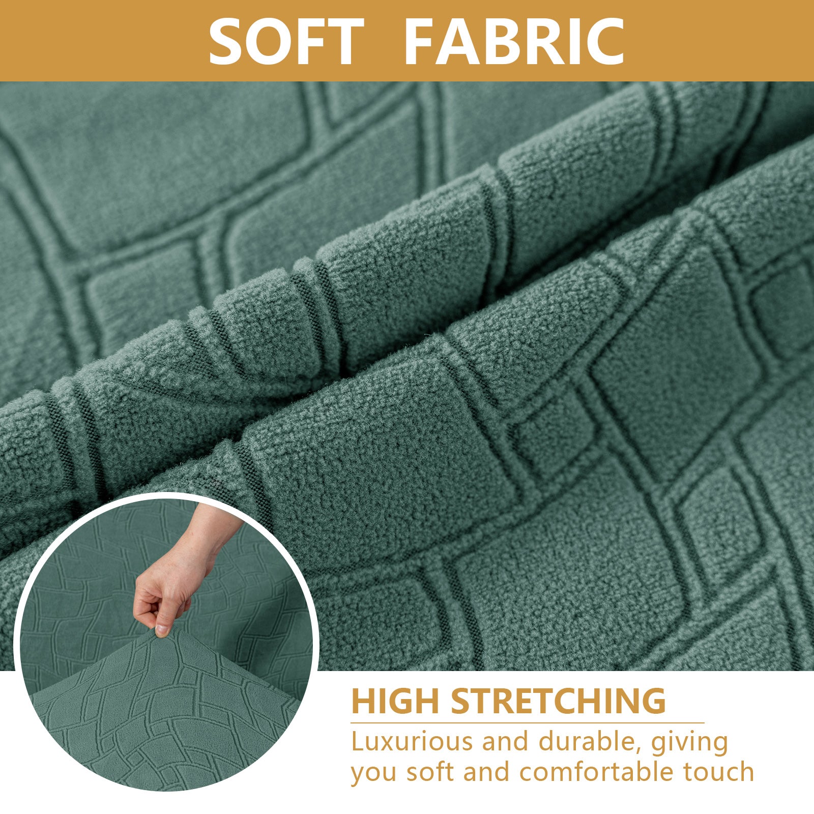 Ystyle 2-Piece Chair Covers with Backrest, Elastic Living Room Kitchen Chair Slipcovers, Soft Comfortable Anti-Scratch Chair Covers, Easy to Clean and Durable, Washable Removable