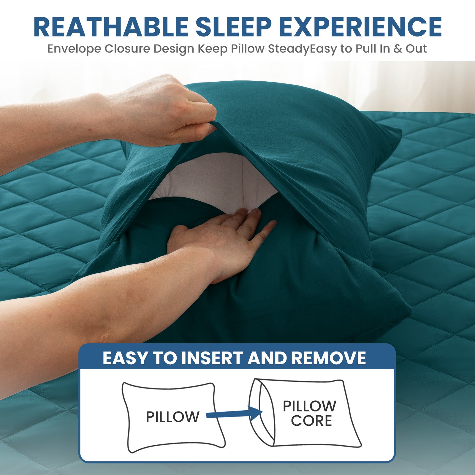 YSTYLE 2 Pieces Waterproof Bed Pillowcases 50x80cm Anti Mite-YSTYLE