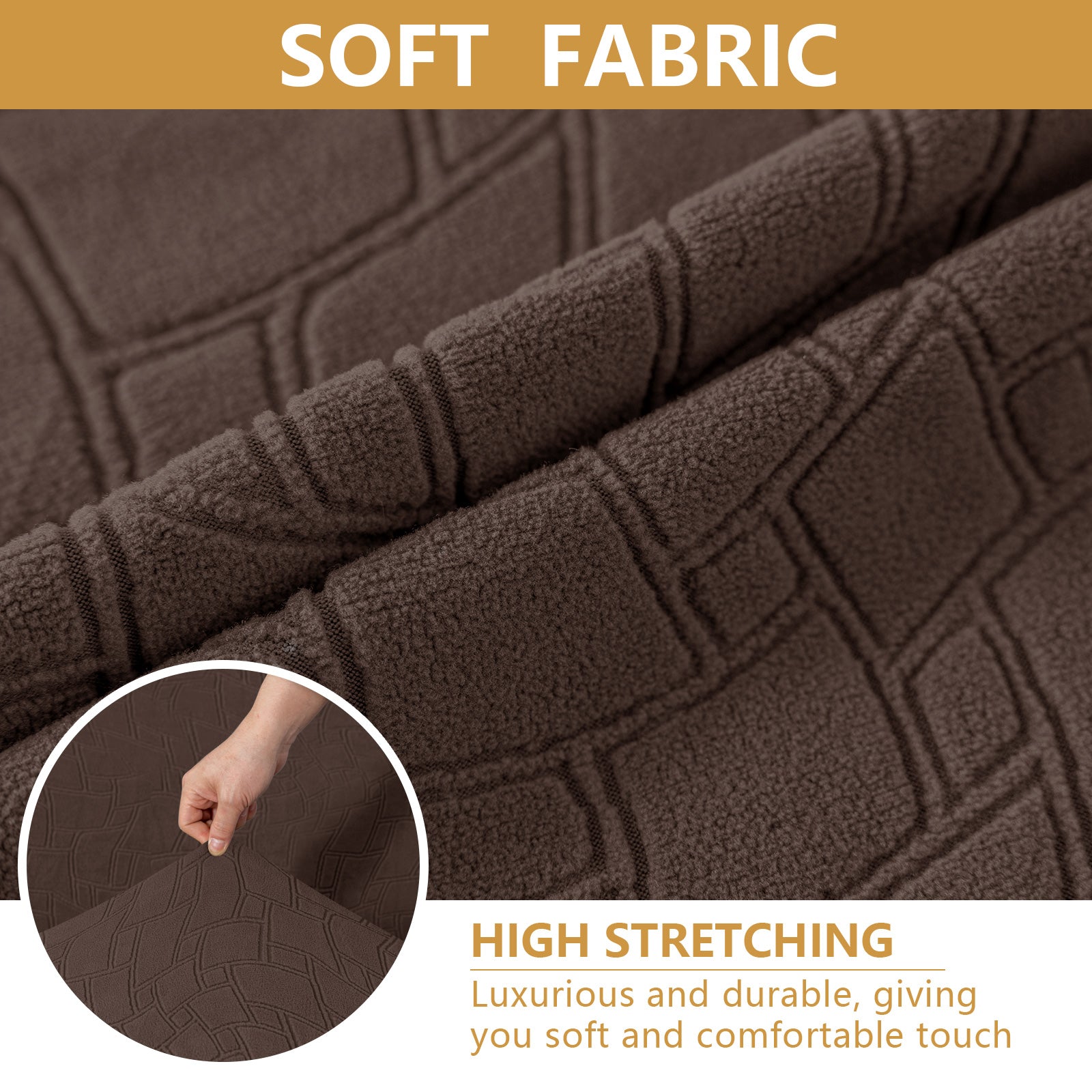 Ystyle 2-Piece Chair Covers with Backrest, Elastic Living Room Kitchen Chair Slipcovers, Soft Comfortable Anti-Scratch Chair Covers, Easy to Clean and Durable, Washable Removable