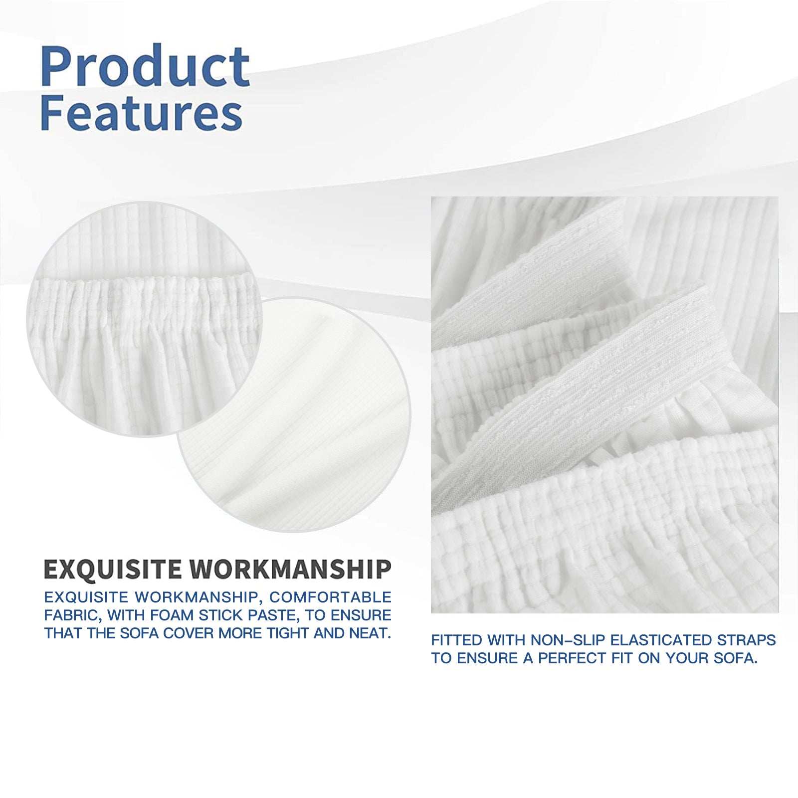 YSTYLE Cubierta de Sofá para 3 Personas – Elástica, Antideslizante y Amigable con Mascotas, Resistente a los Rayones, Lavable-Red