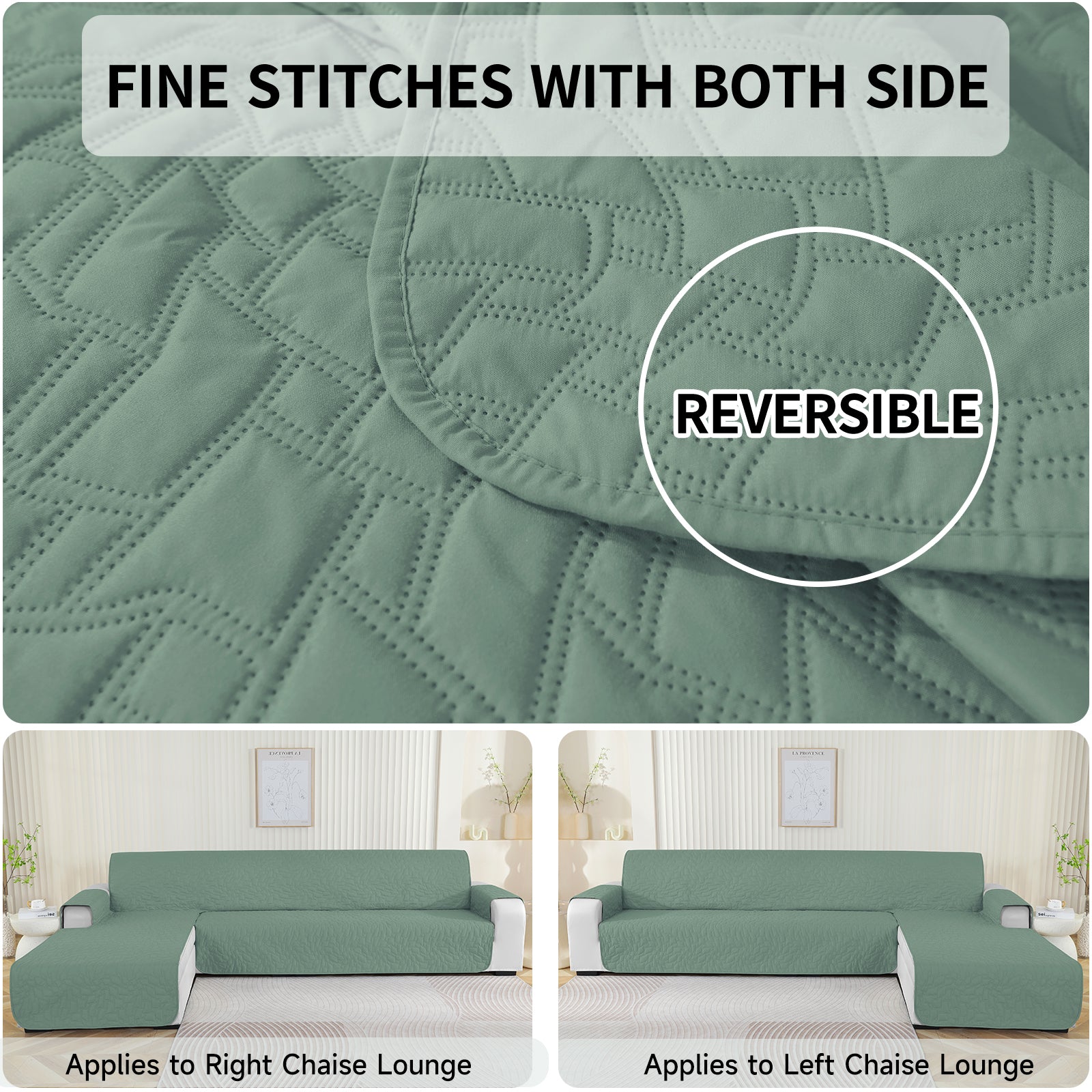 Copertura Impermeabile Reversibile per Divano Angolare a 4 Posti Penisola | YSTYLE