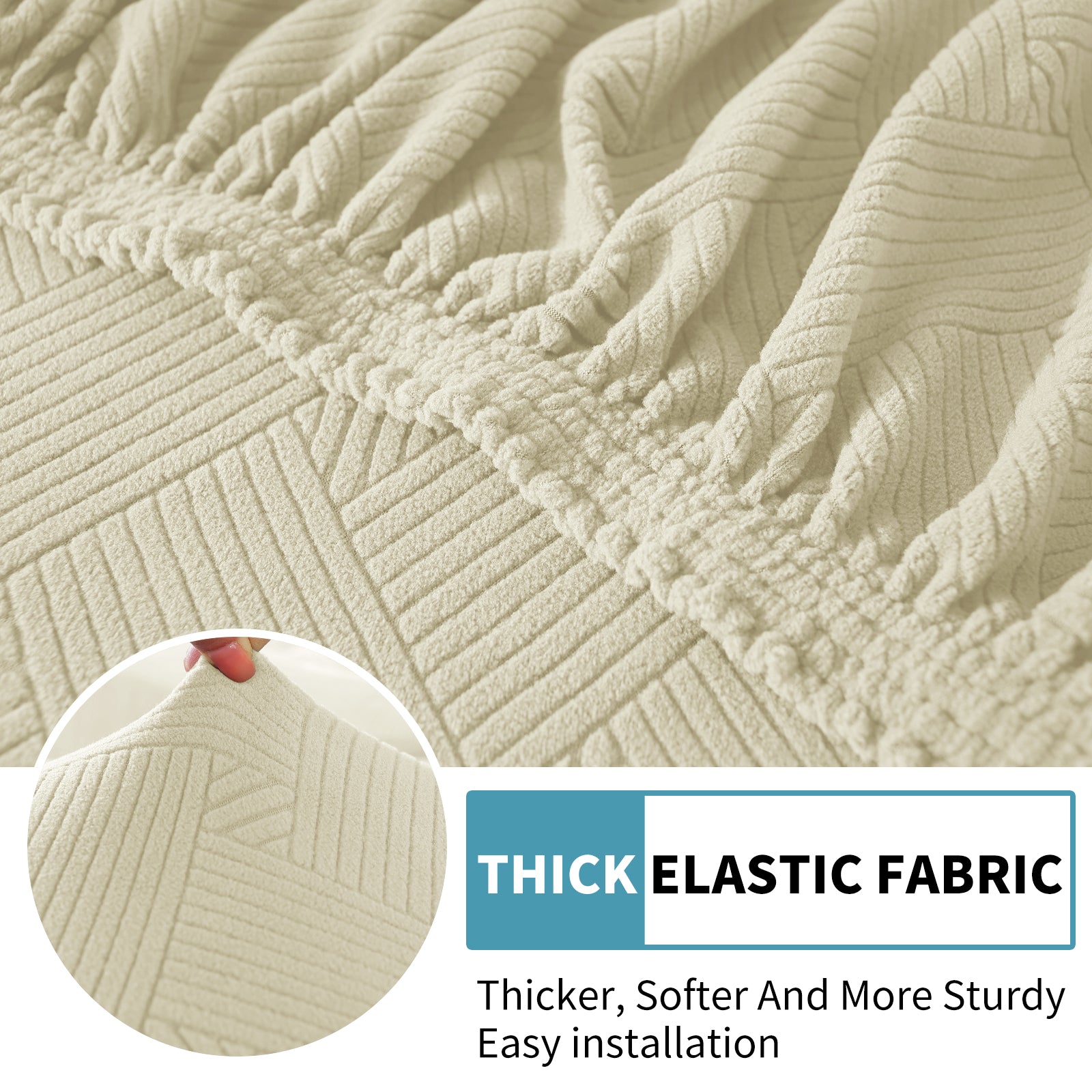 YSTYLE Coprisedile elastico per divano chaise longue anti-scivolo