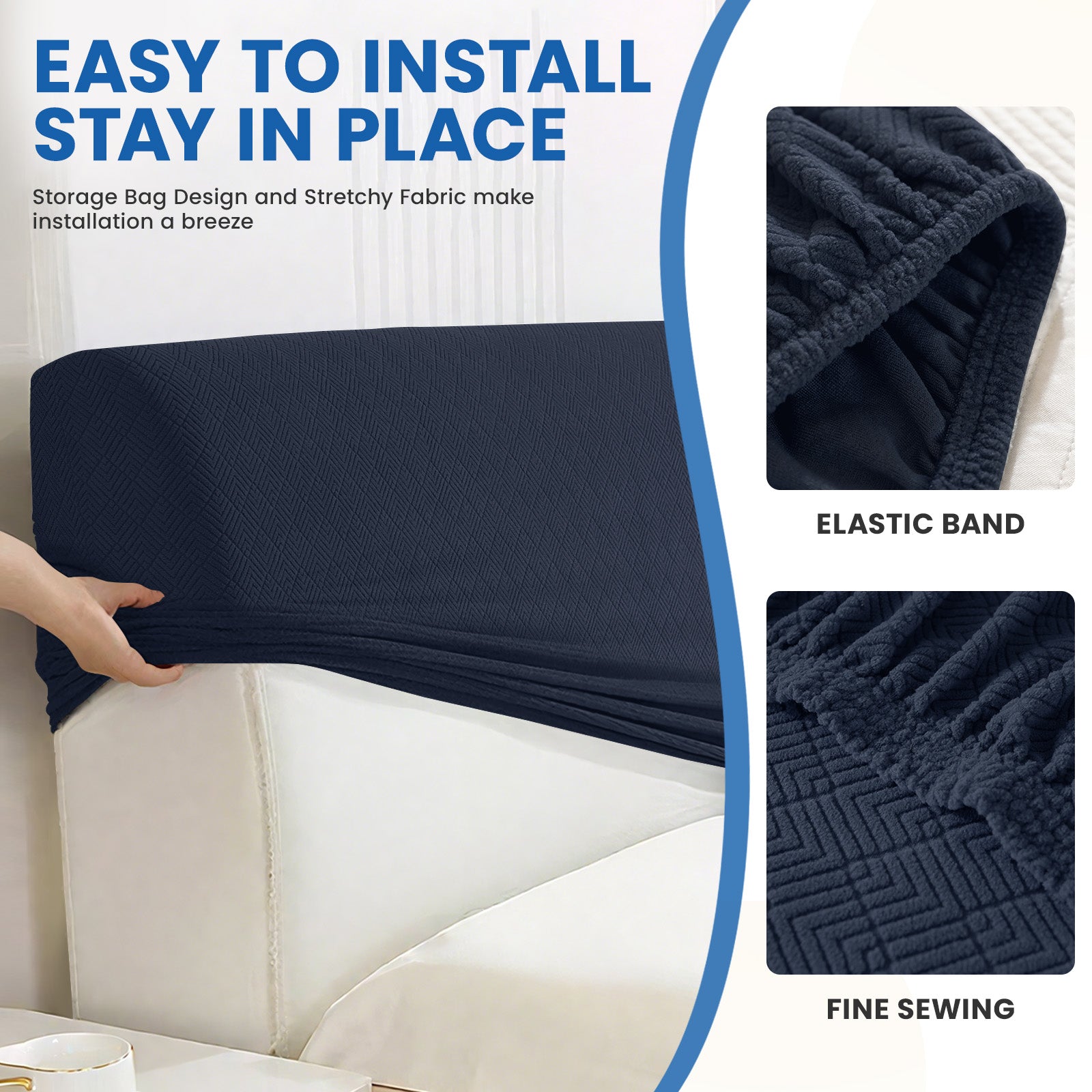 Ystyle 120cm Single Bed Headboard Cover Elasticated Headboard Slipcover, Universal Washable Single Bed Headboard Cover, Dust-Proof Headboard Protector