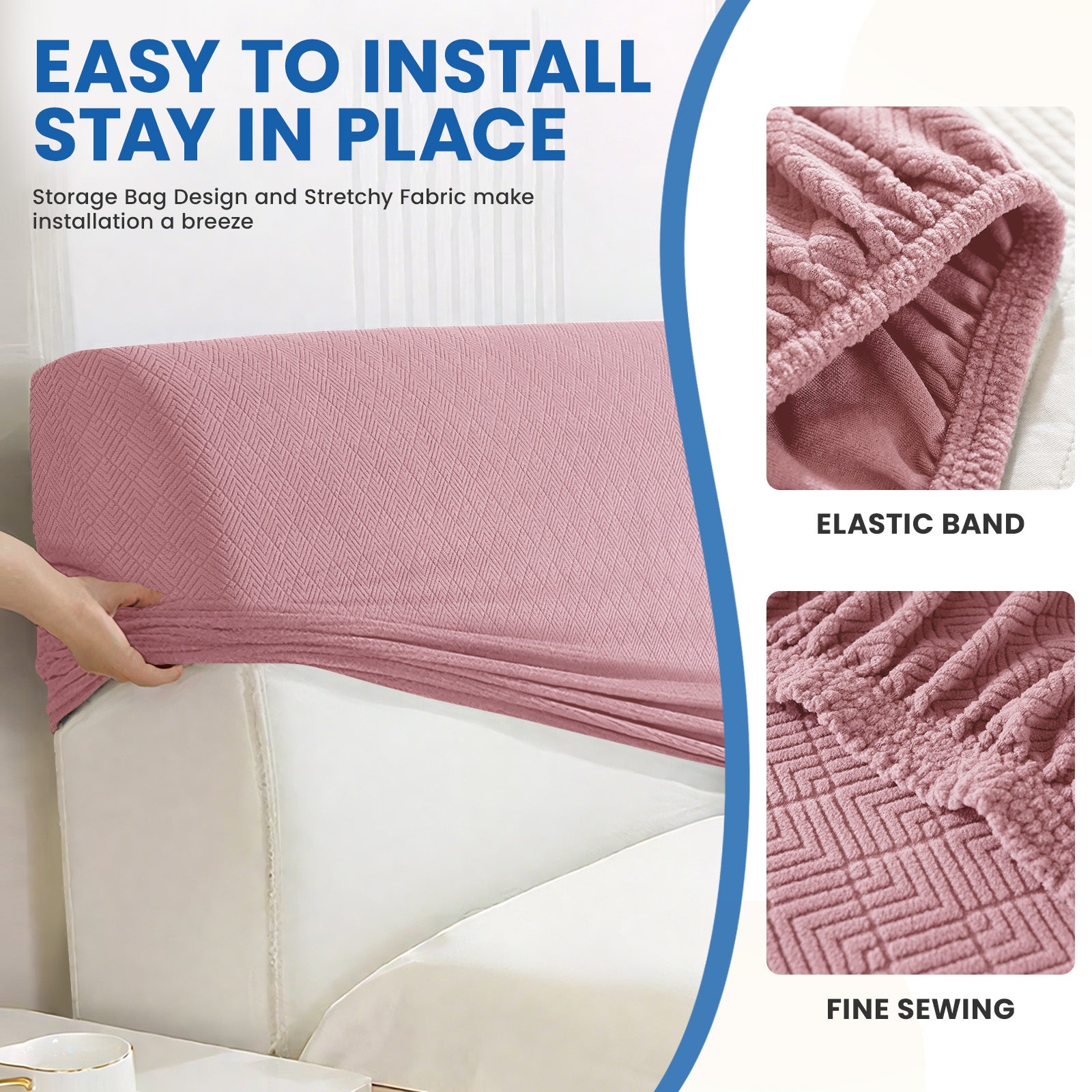 Ystyle 120cm Single Bed Headboard Cover Elasticated Headboard Slipcover, Universal Washable Single Bed Headboard Cover, Dust-Proof Headboard Protector