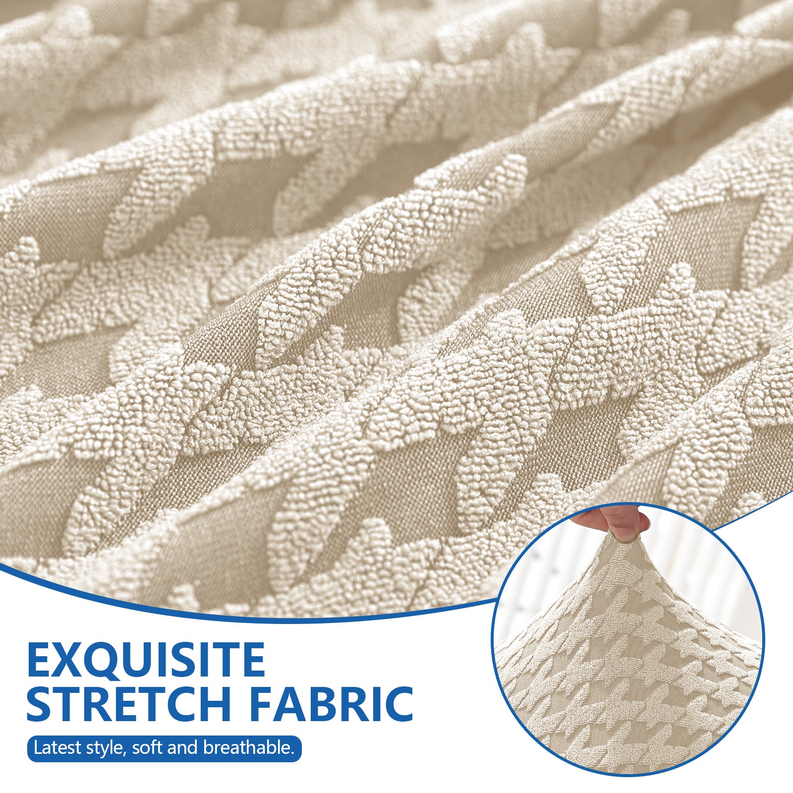 Ystyle 2-Piece Chair Covers with Backrest, Elastic Living Room Kitchen Chair Slipcovers, Universal Stretch Dining Chair Covers, Modern Cat-Scratch Resistant Chair Protectors