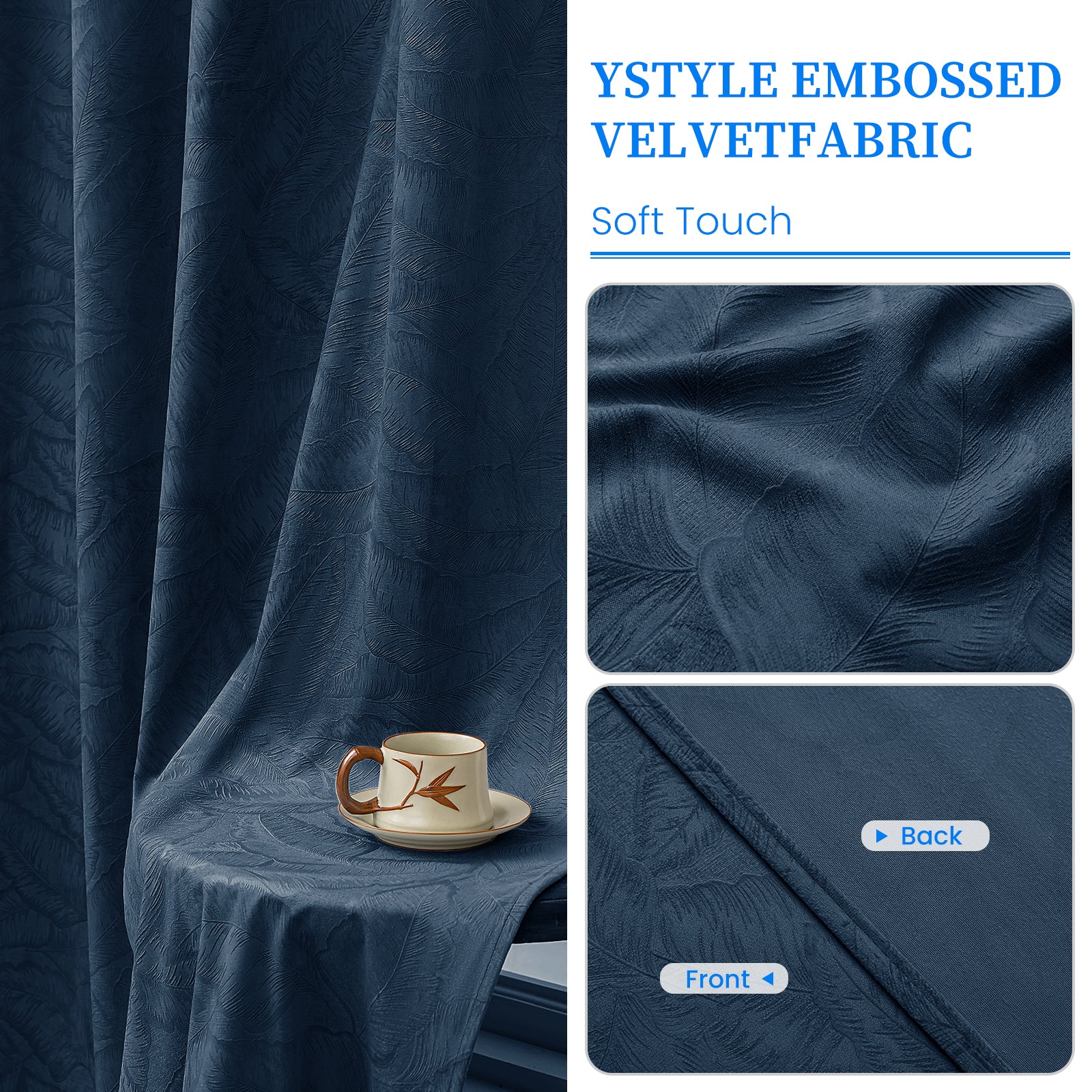 2 Pieces rideaux opacifiants with Stainless Steel Eyelets thermique Polyester Panels