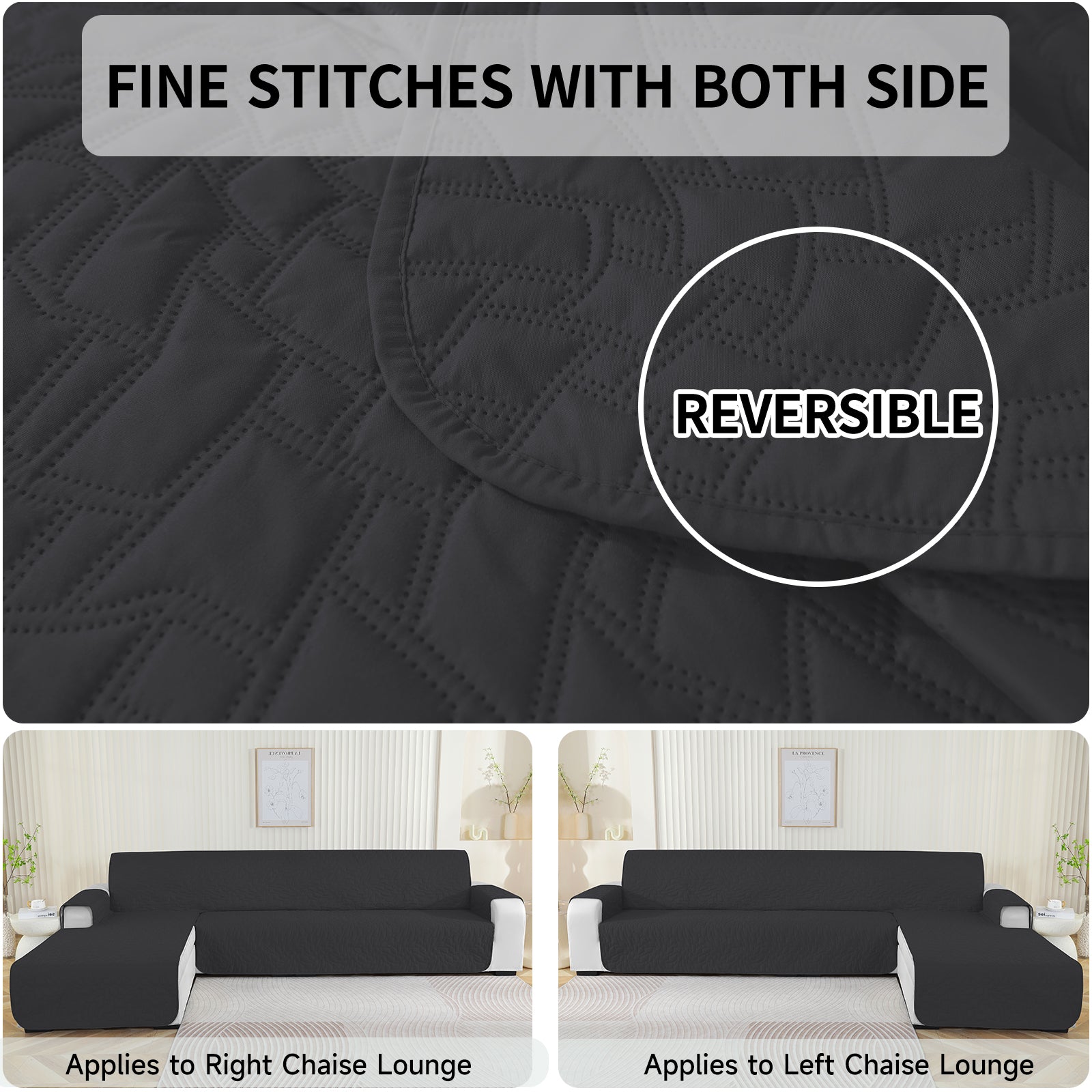 Copertura Impermeabile Reversibile per Divano Angolare a 4 Posti Penisola | YSTYLE