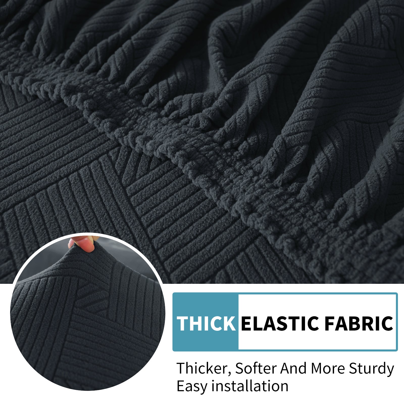 YSTYLE Sofá 1 Pieza Manta para Asiento – Ajuste Elástico, Antideslizante, Patrón Geométrico, Uso Universal, Protección Total - Patrón Entrelazado