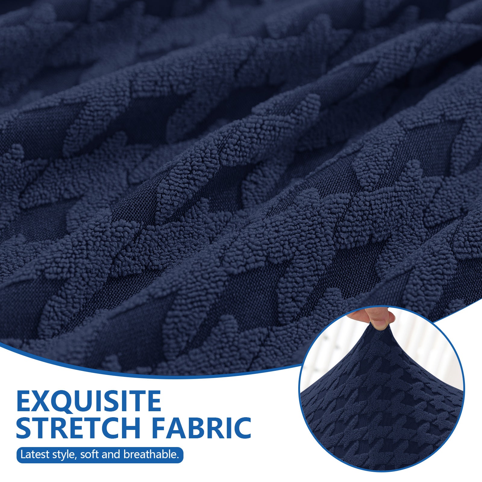 Ystyle 2-Piece Chair Covers with Backrest, Elastic Living Room Kitchen Chair Slipcovers, Universal Stretch Dining Chair Covers, Modern Cat-Scratch Resistant Chair Protectors