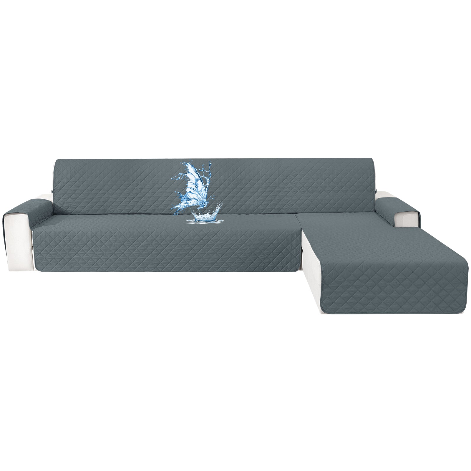 Ystyle Waterproof 4 Seater Corner Sofa Cover Reversible Anti Slip-YSTYLE