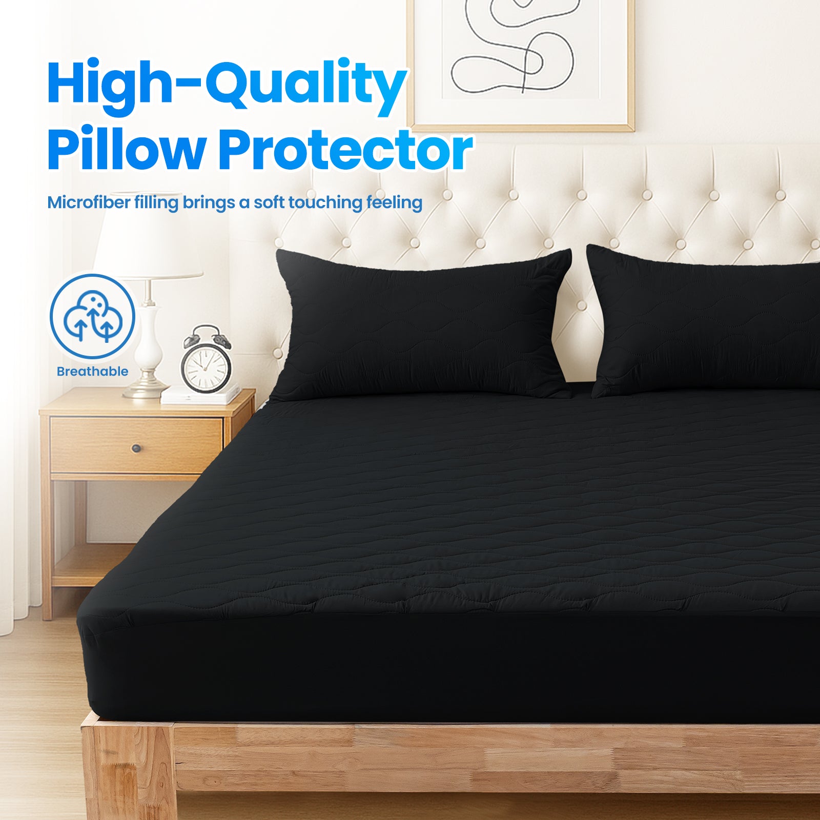 YSTYLE 2 Waterproof Pillowcases 50x80cm Breathable Anti Mite-YSTYLE