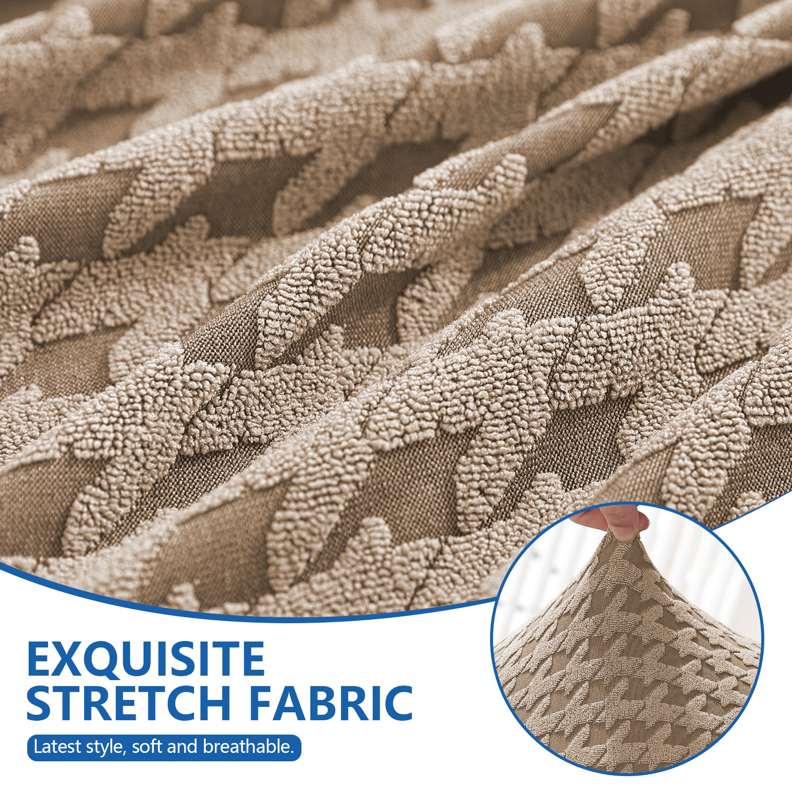 Ystyle 2-Piece Chair Covers with Backrest, Elastic Living Room Kitchen Chair Slipcovers, Universal Stretch Dining Chair Covers, Modern Cat-Scratch Resistant Chair Protectors