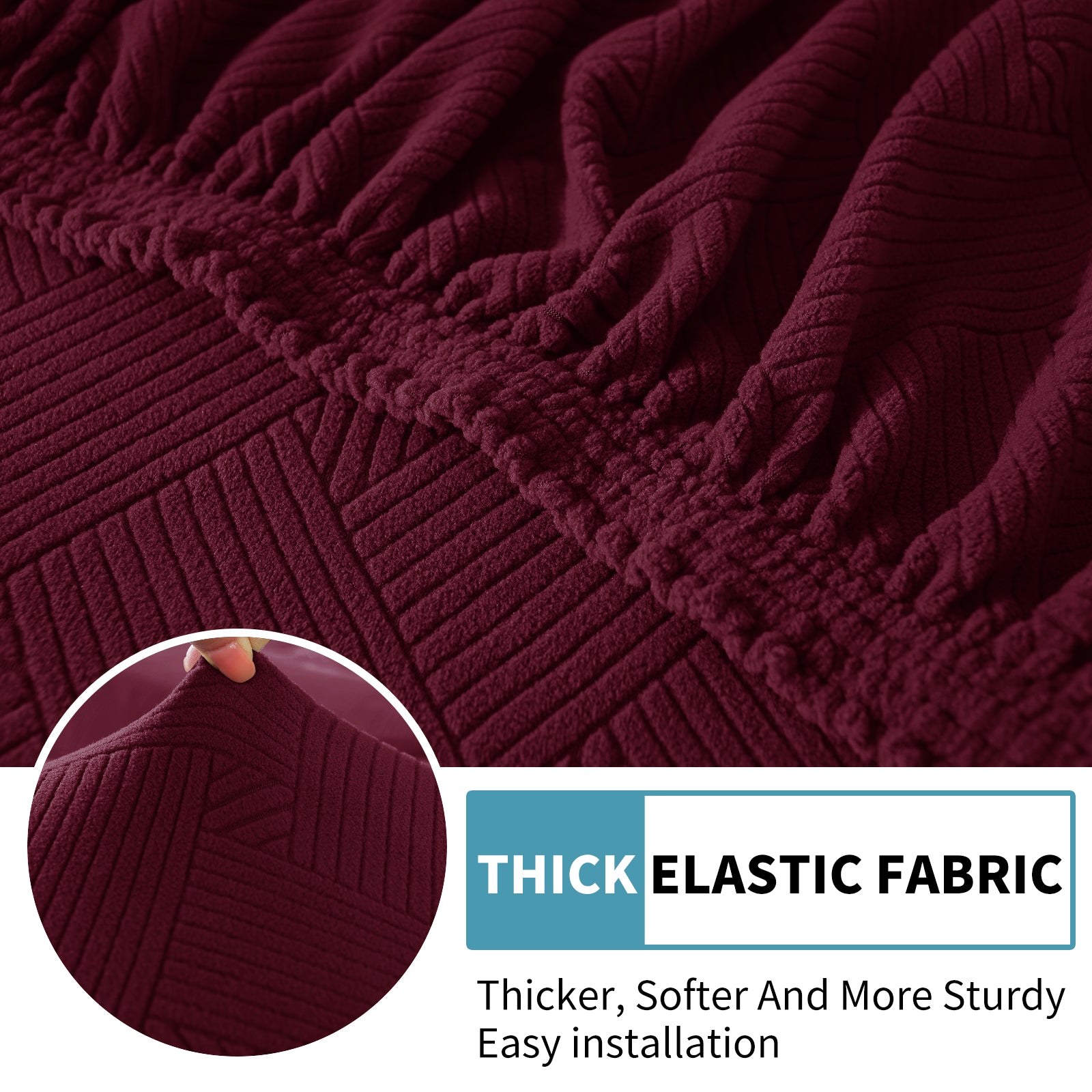 YSTYLE Coprisedile elastico per divano chaise longue anti-scivolo