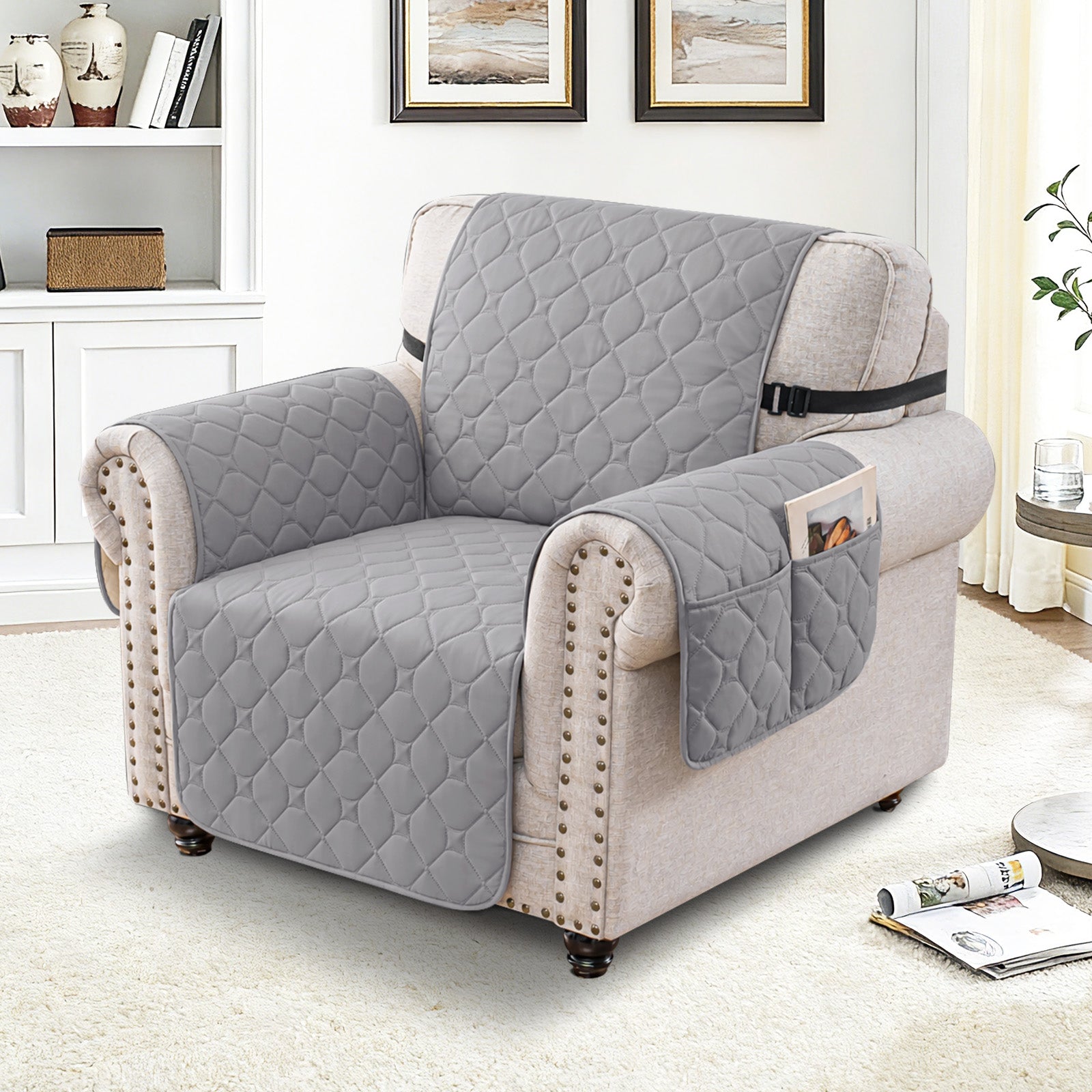 Copripoltrona impermeabile YSTYLE a 1 posto con tasche antiscivolo