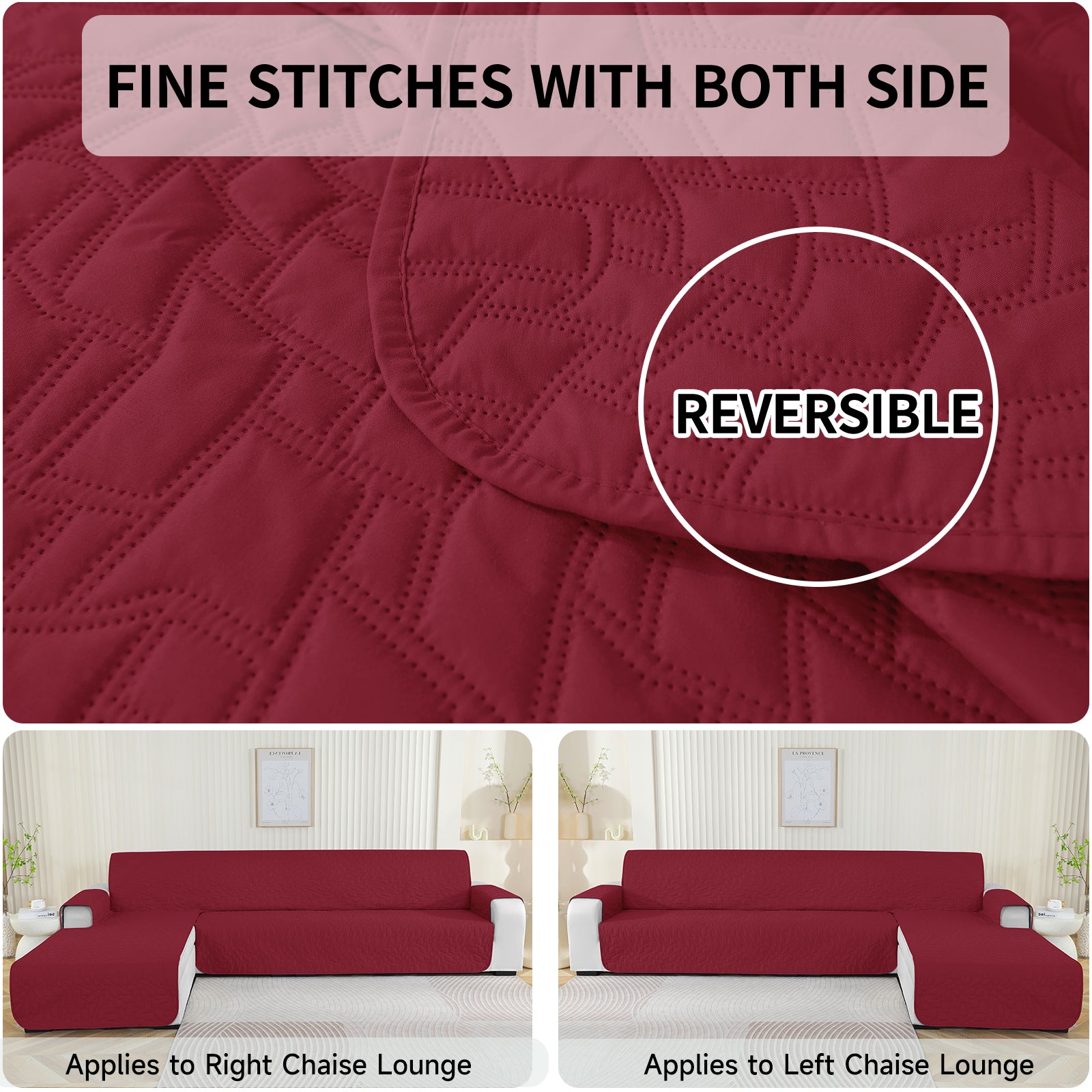 Copertura Impermeabile Reversibile per Divano Angolare a 4 Posti Penisola | YSTYLE