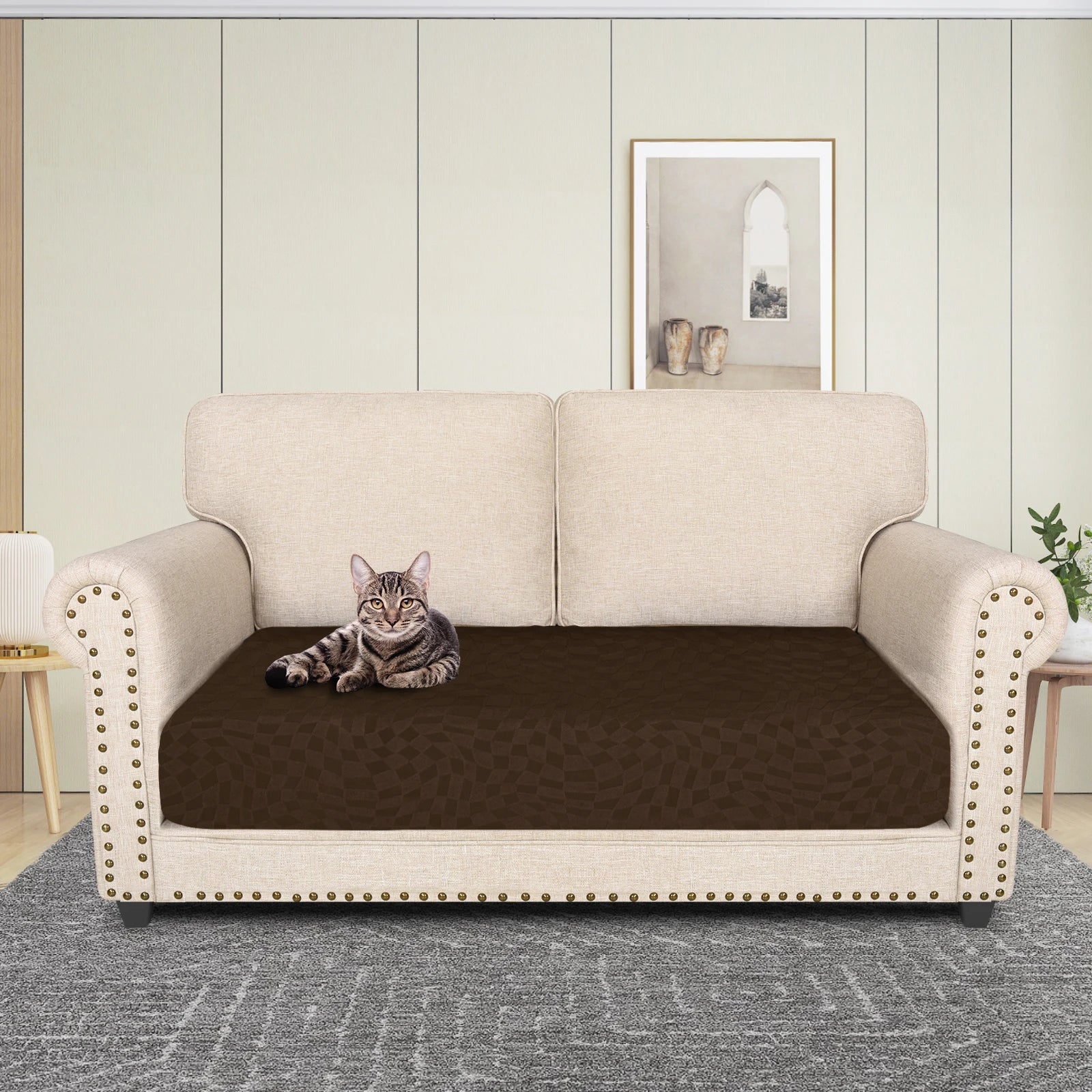 YSTYLE Stretch Sofa Seat Cover2 Seater Geometric Anti Slip-YSTYLE