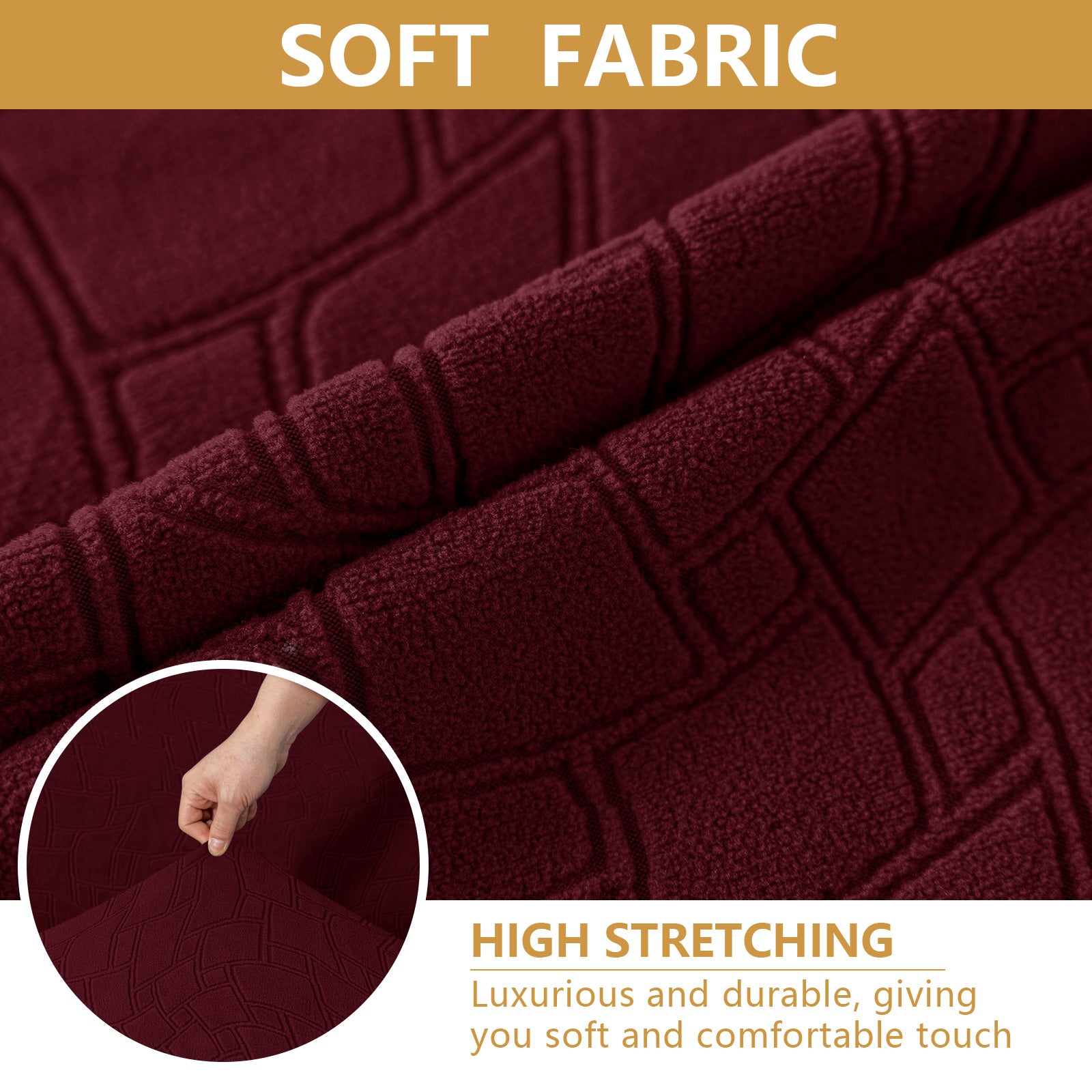 Ystyle 2-Piece Chair Covers with Backrest, Elastic Living Room Kitchen Chair Slipcovers, Soft Comfortable Anti-Scratch Chair Covers, Easy to Clean and Durable, Washable Removable