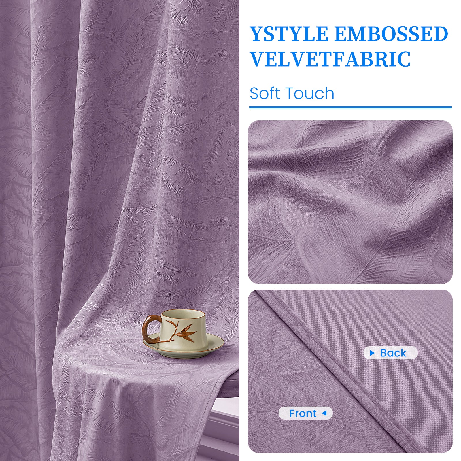 2 Pieces rideaux opacifiants with Stainless Steel Eyelets thermique Polyester Panels