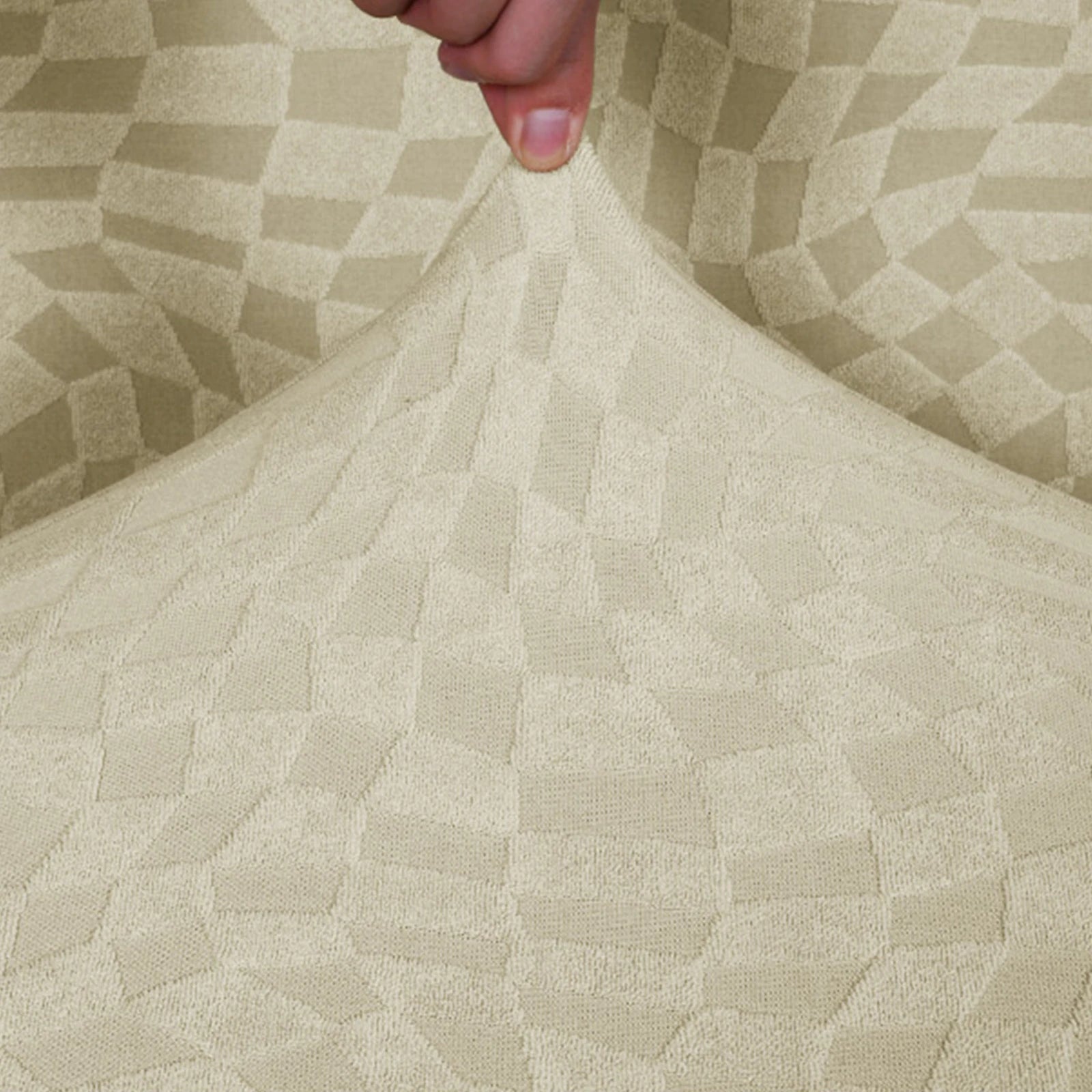 YSTYLE L-Shaped 1+2 Seater Sofa Cover – Stretch Fit, All-Around Protection, Non-Slip Design,Deformed Grid