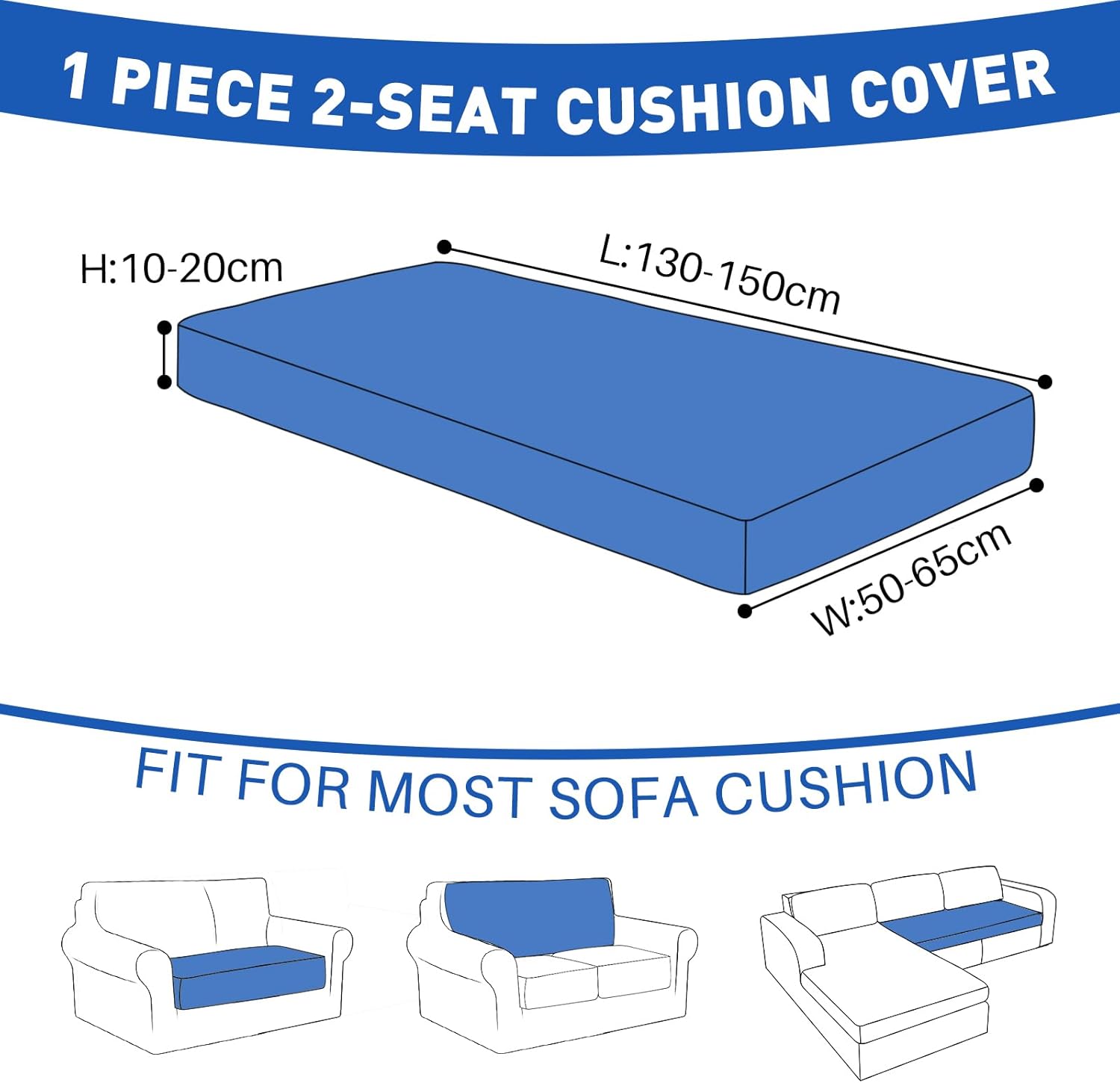 YSTYLE Stretch Sofa Seat Cover 2 Seater Anti Slip-YSTYLE