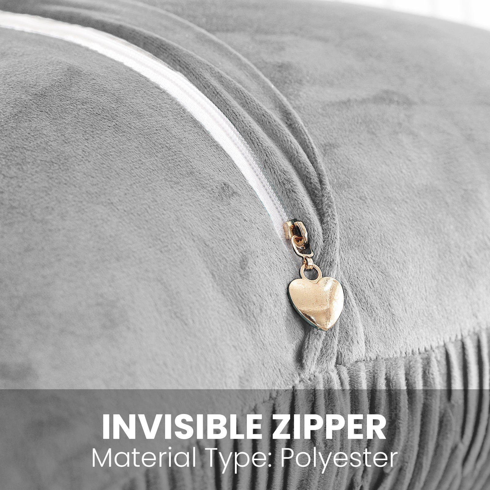 Ystyle 2 Pieces Cushion Covers Sofa 50 x 50 cm Velvet Minimalist Cushion Covers Invisible Zipper Decorative Cushion Covers for Sofa Living Room Bedroom