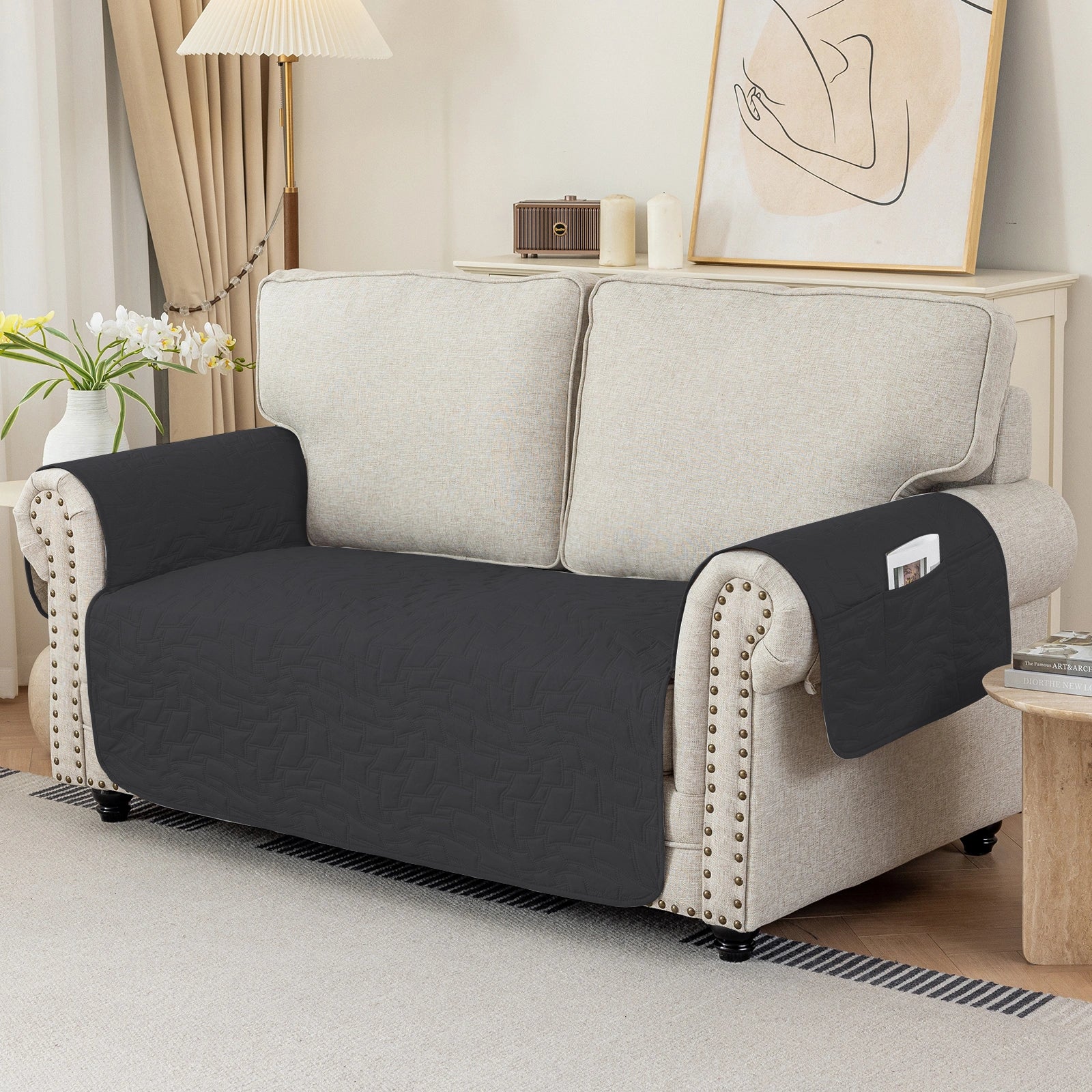YSTYLE Waterproof 2 Seater Armchair Cover Anti Slip for Pet Protection-YSTYLE