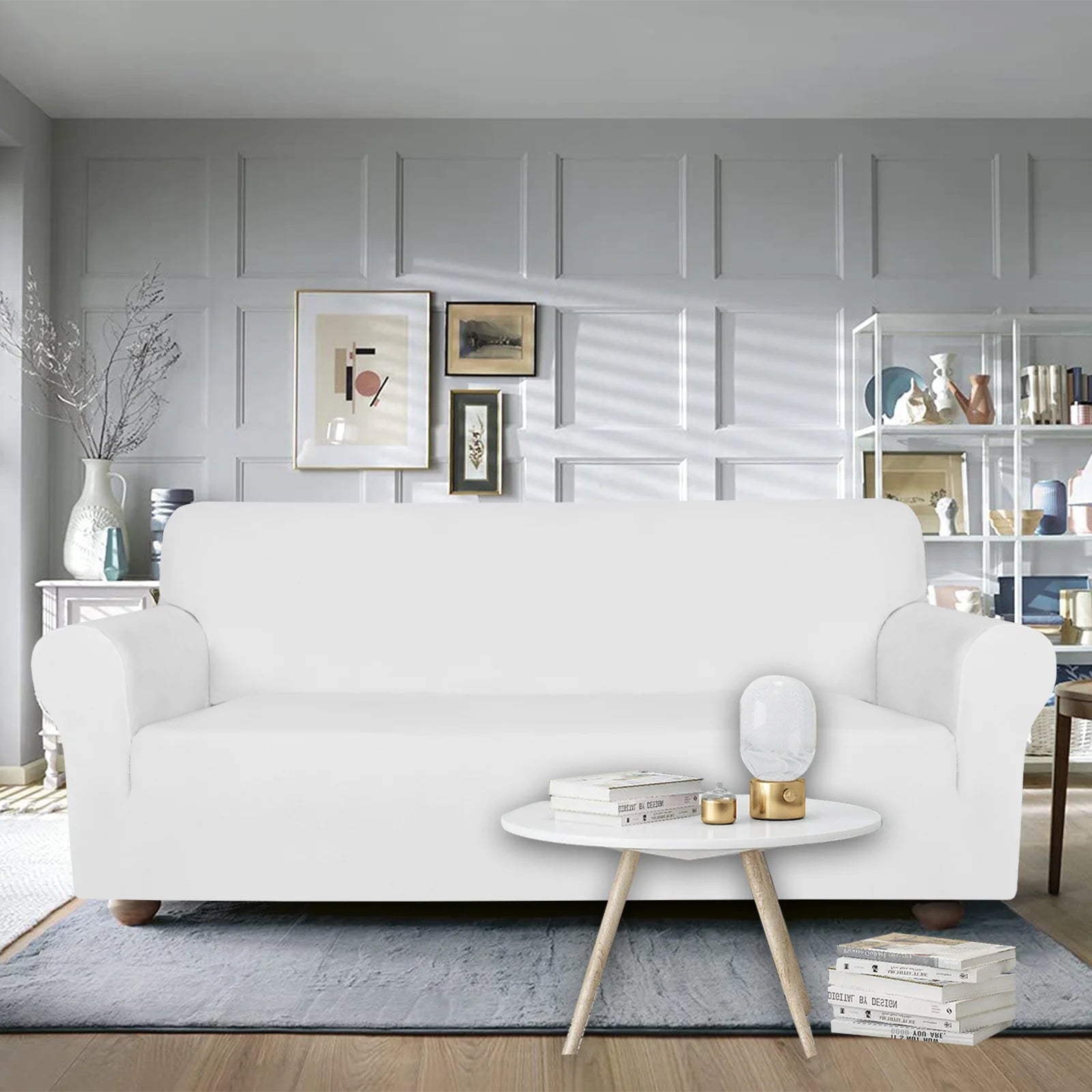 YSTYLE Velvet 4 Seater Sofa Cover – Stretch Fit, Anti-Scratch, Pet-Friendly, Non-Slip, Washable