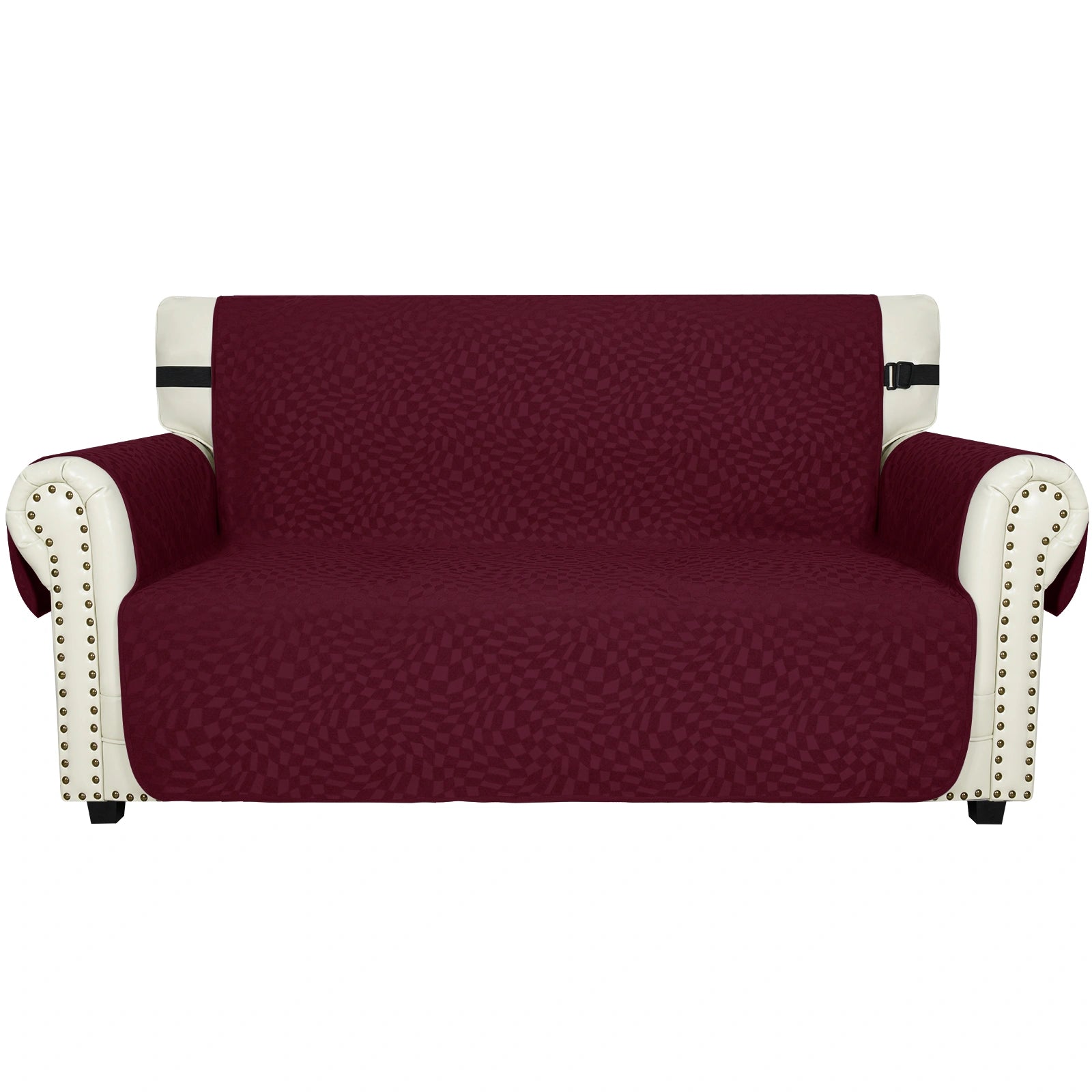 YSTYLE 2 Seater Sofa Cover with Side Pockets Anti Slip-YSTYLE