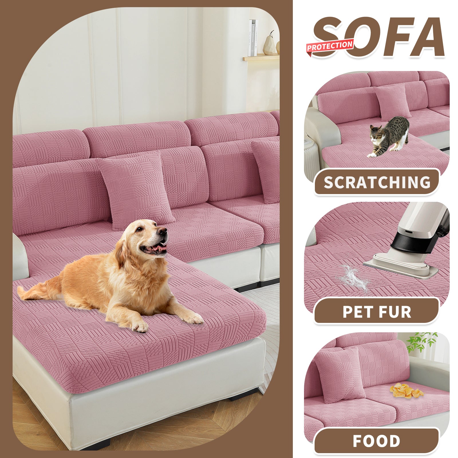 YSTYLE Copertura per sedile divano elasticizzata 1 posto motivo geometrico