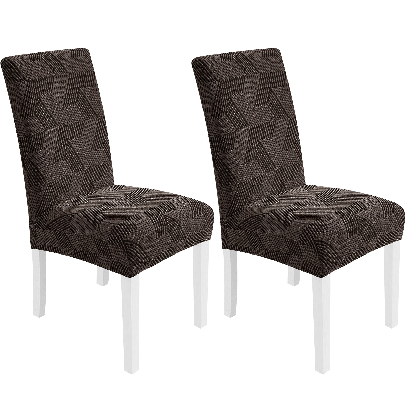 Ystyle 2-Piece Chair Covers with Backrest, Universal Kitchen Chair Covers, Removable Elastic Dining Chair Slipcovers, Stain-Resistant Chair Protectors, Washable, for Kitchen and Living Room