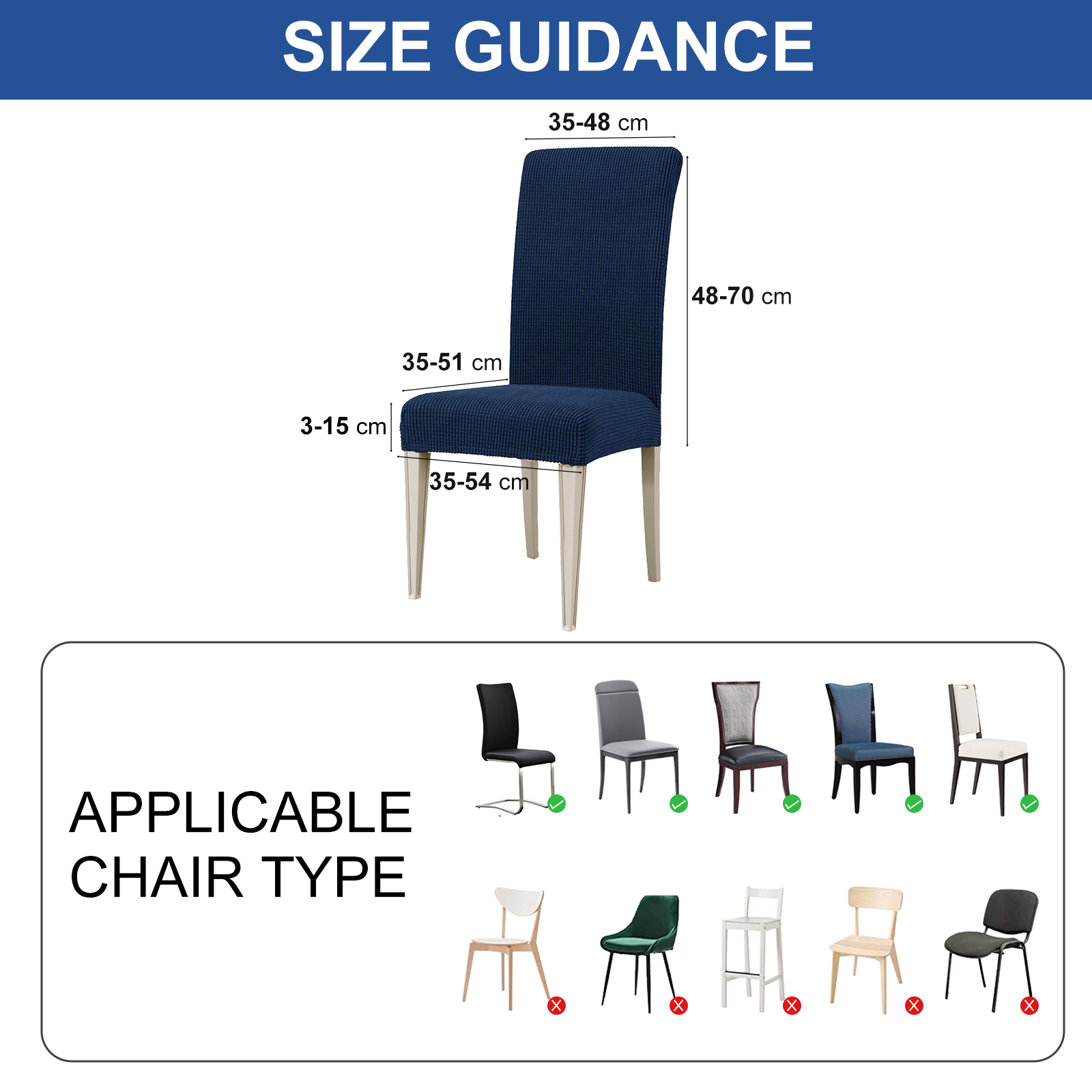 YSTYLE 6 Pieces Stretch Dining Chair Covers Jacquard Pattern