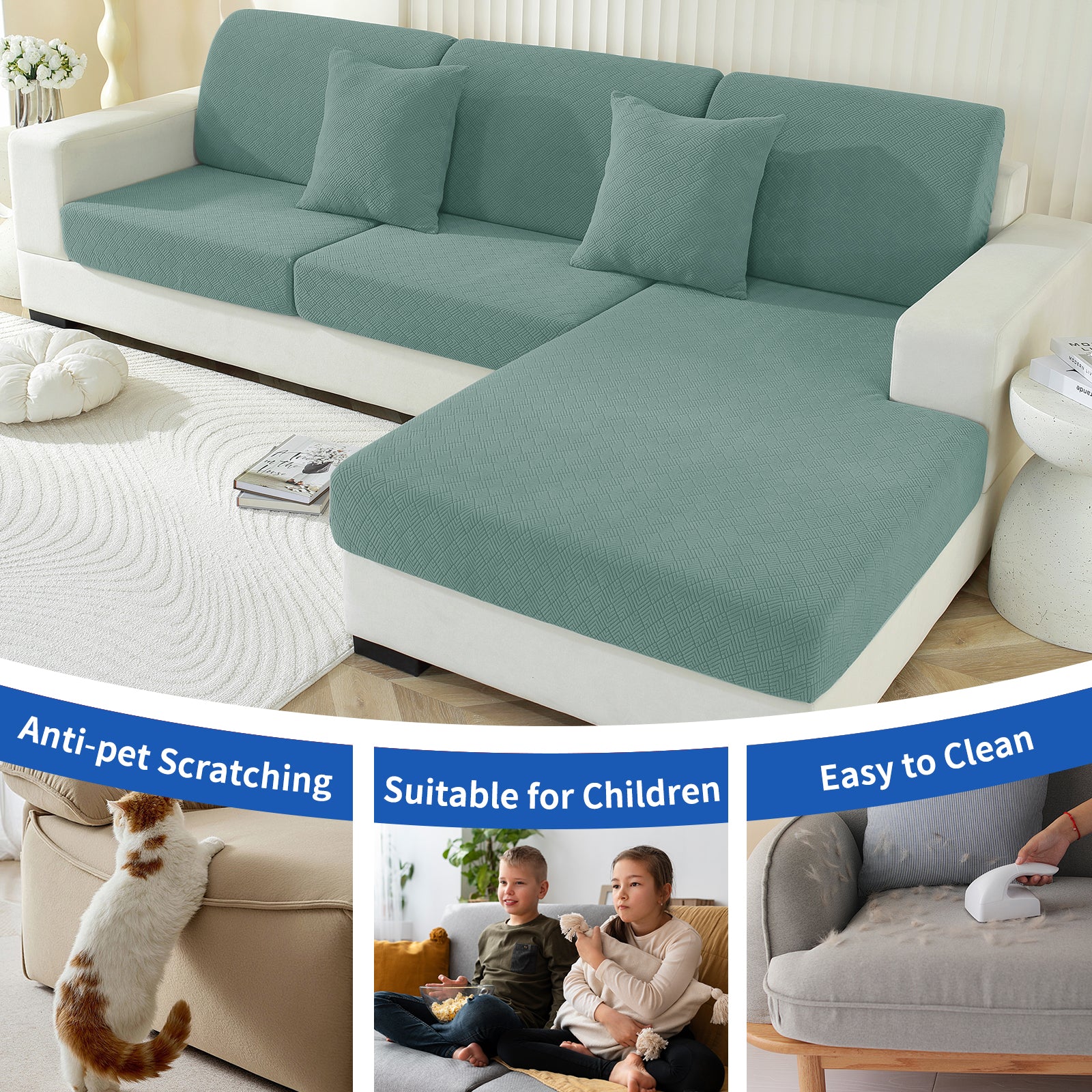 YSTYLE Coprisedile per divano stretch con funzione antiscivolo