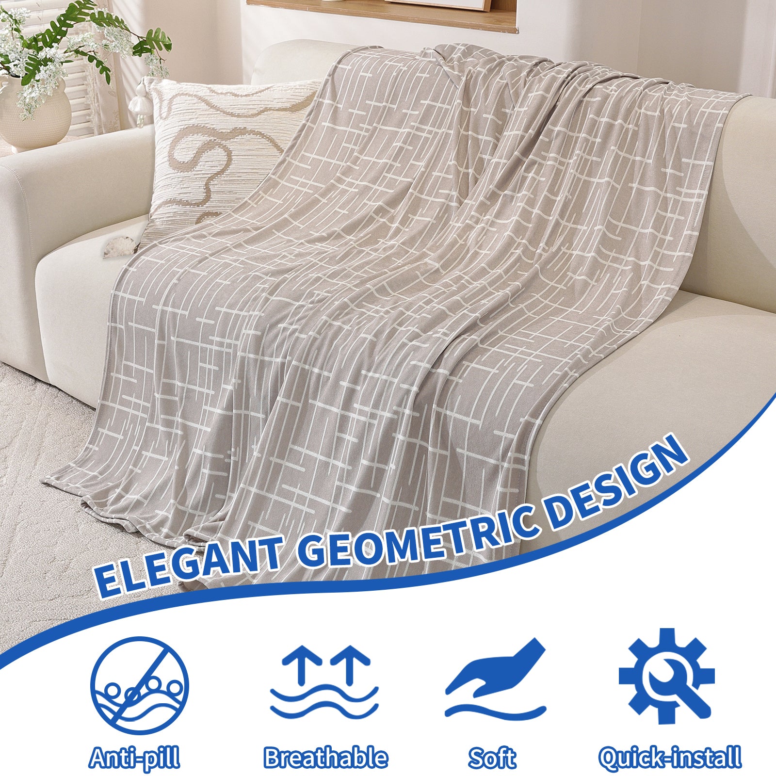 Ystyle Universal 4 Seater Sofa Cover Throw 200x380cm Breathable-YSTYLE