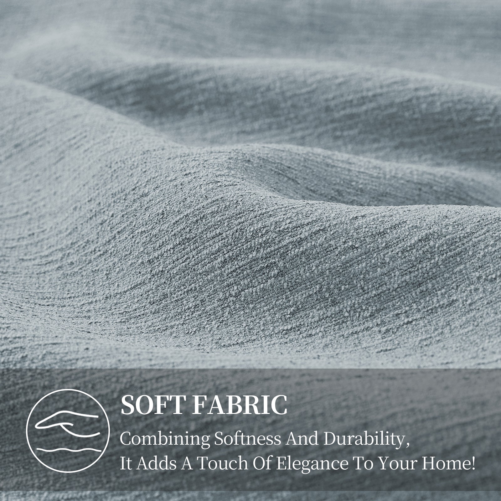 Ystyle 2 Pieces Linen Cushion Covers 60 x 60 cm, Decorative Sofa Cushion Covers, Invisible Zipper, Modern, Comfortable Sturdy, for Living Room, Bedroom